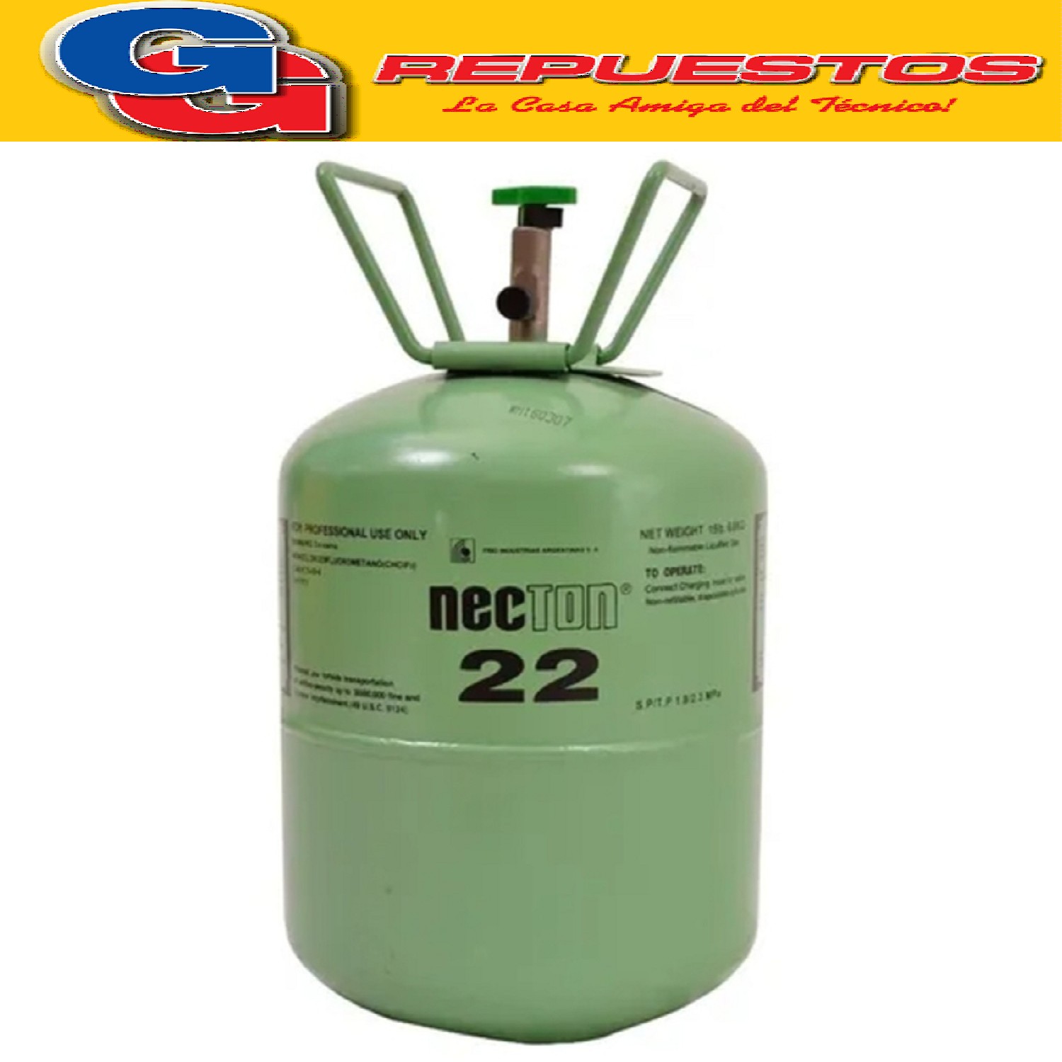 GARRAFA GAS R22 6.8 KG PURO NECTON