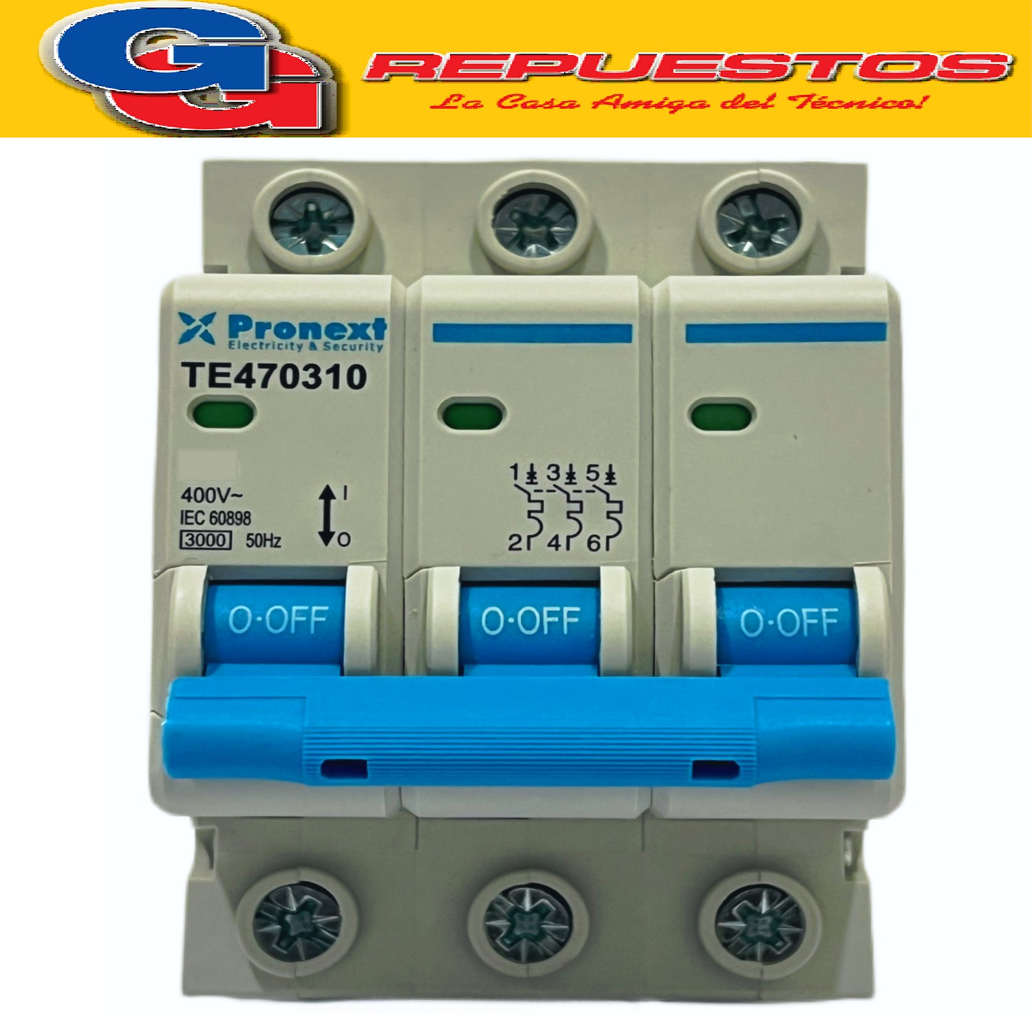 LLAVE TERMICA 3X20A TRIPOLAR PRONEXT