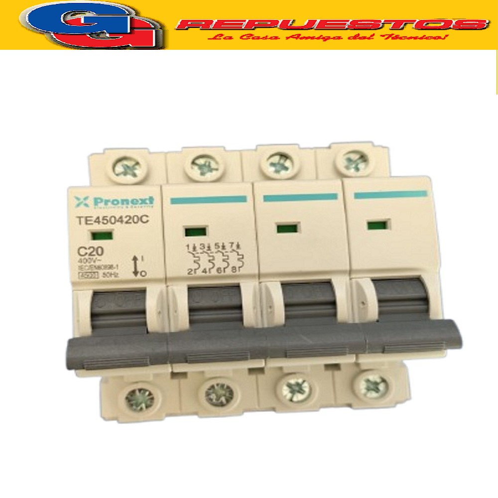 LLAVE TERMICA 4 X 40A TETRAPOLAR
