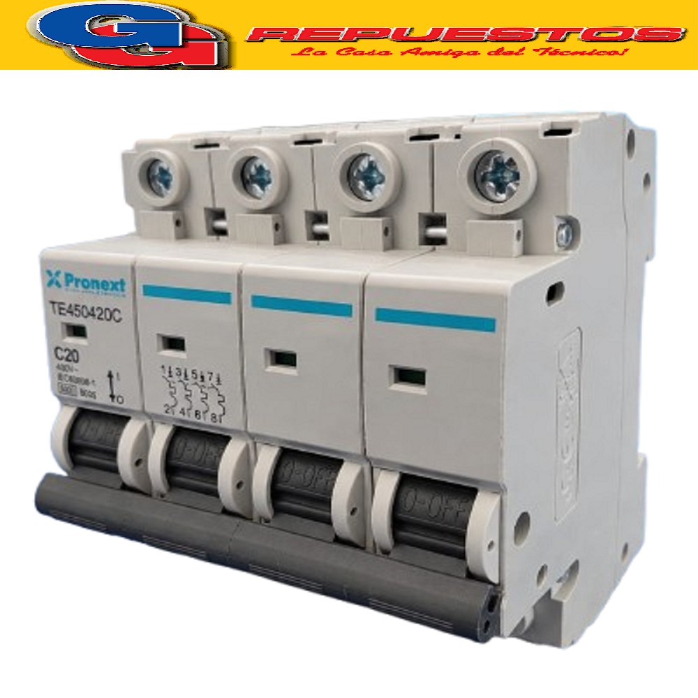 LLAVE TERMICA 4 X 20 TETRAPOLAR 4P 20A