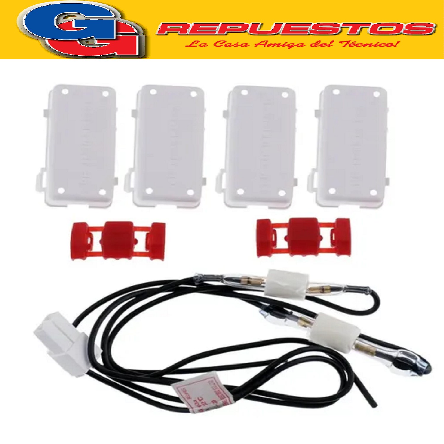KIT FUSIBLE TERMICO PARA HELADERA ELECTROLUX DWA51 - DXW51 - DF56S-IF55S-DW44S-DB52X-DM83X-IB53XN-DF82X-DI80X-TF52-TF52X-TF51-TF51X-DB83X-ELECTROLUX DM85X-DB53X Cod.Origen:
5230394 (ELECTROLUX) 70008907 + Kit 41025120 KIT FUSIBLE TERMICO DWA51 DXW51
70202837 (ELECTROLUX) KIT FUSIBLE TERMICO DWA51 DXW51