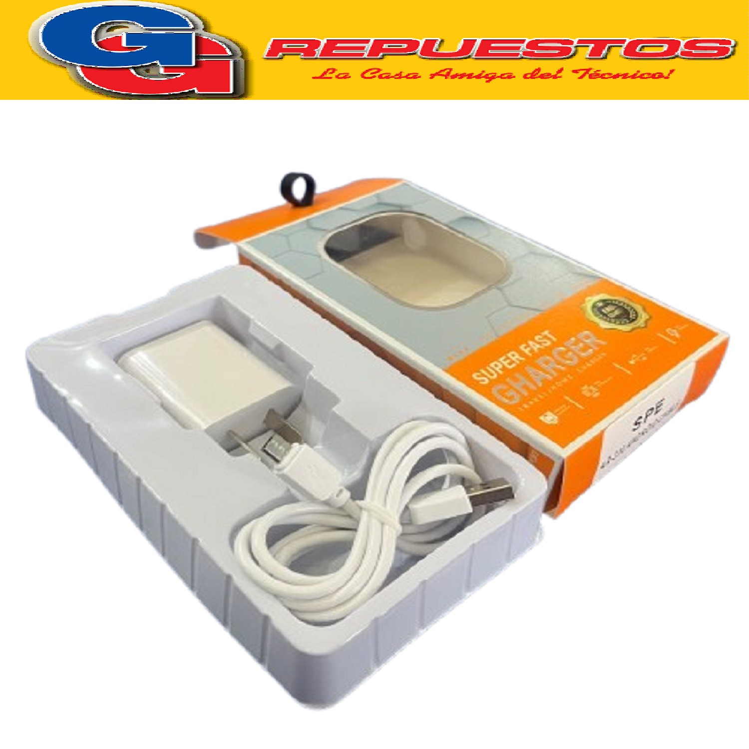 CARGADOR CELULAR FICHA MICRO USB CON CABEZAL 2AMPER