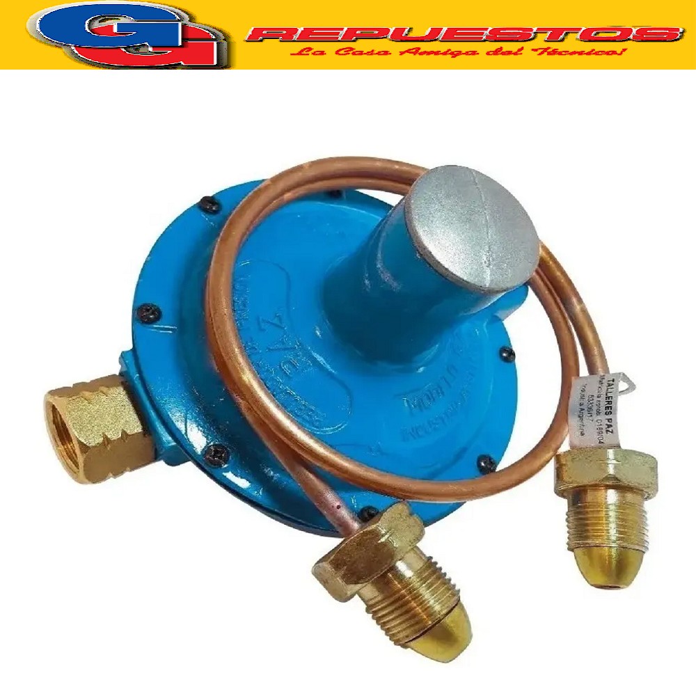 REGULADOR SUPER GAS PAZ CON 1 FLEXIBLE ECONOMICO 90.000 CAL ORIAS TUBO DE 45