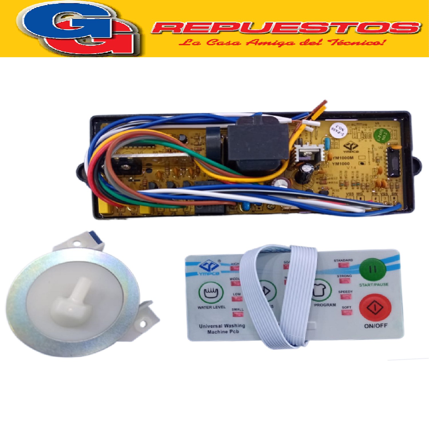 PLAQUETA UNIVERSAL PARA LAVARROPAS CARGA SUPERIOR QL-1000 LA VADORA FUZZY QUALITY LINE YM1000