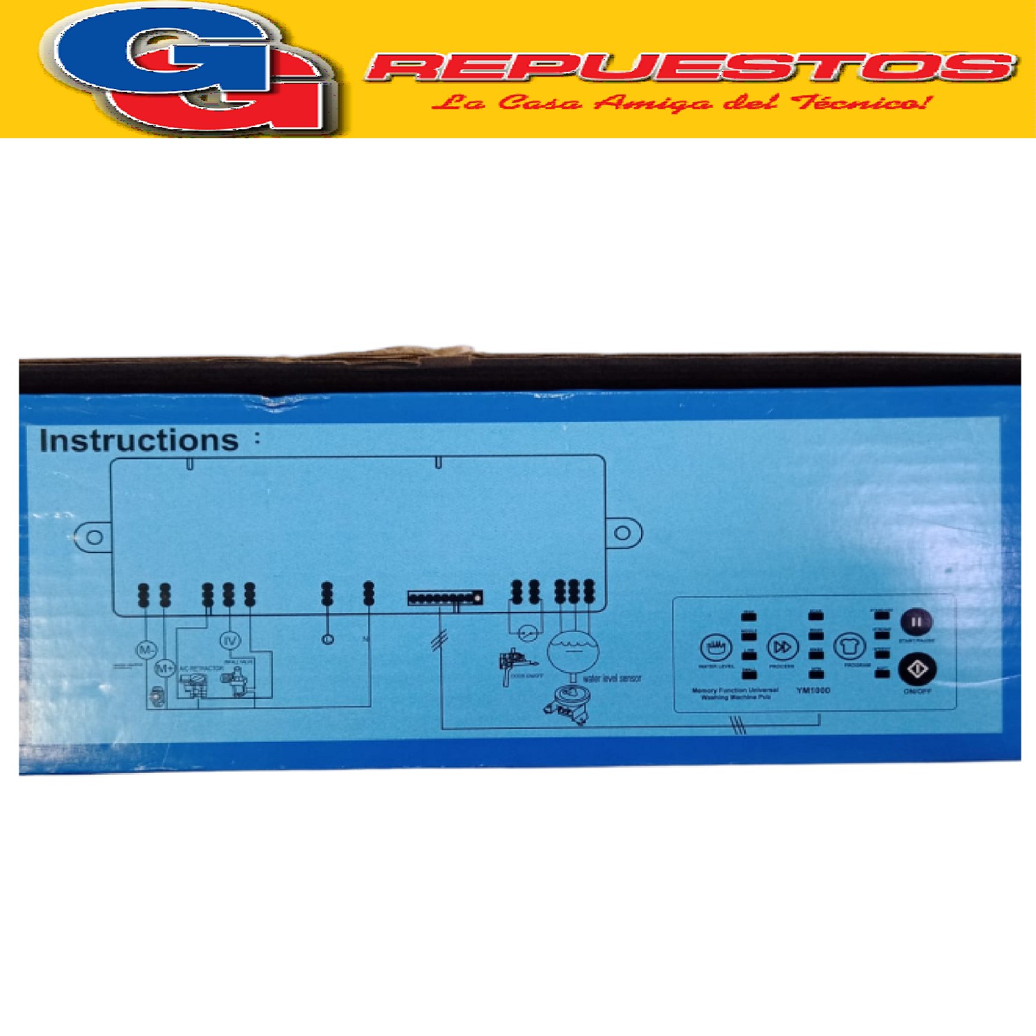 PLAQUETA UNIVERSAL PARA LAVARROPAS CARGA SUPERIOR QL-1000 LA VADORA FUZZY QUALITY LINE YM1000