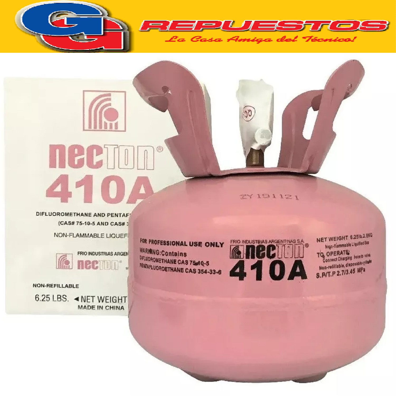 GARRAFA GAS R410 2.80 KG NECTON