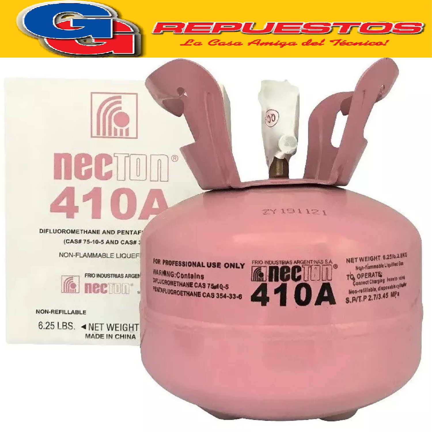 GARRAFA GAS R410 2.80 KG NECTON
