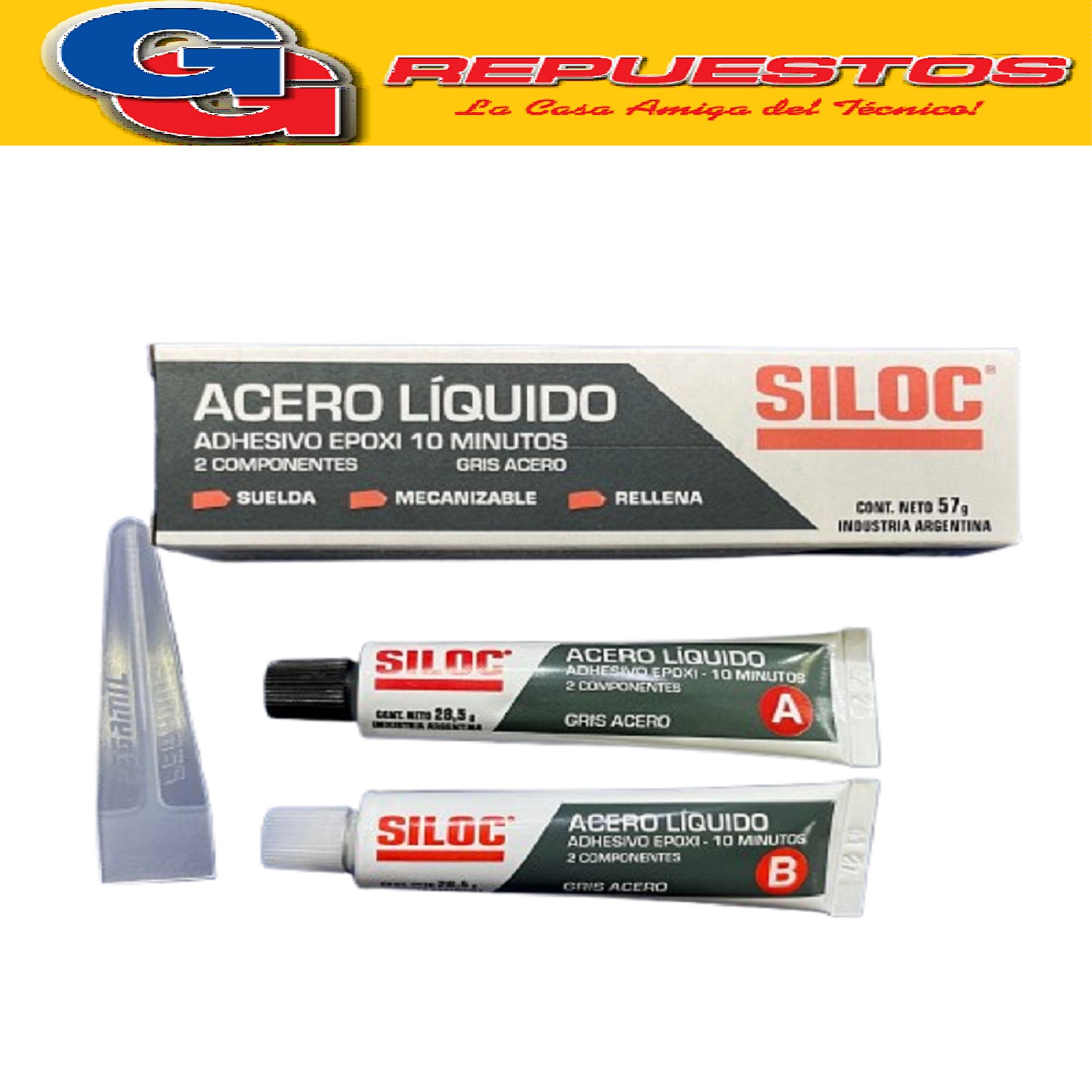 SILOC EPOXI ACERO LIQUIDO x 57 G