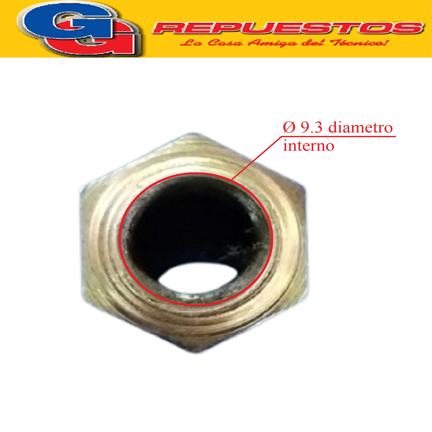 TUERCA/NIPLE CORTO PARA COLOCAR LUCES VENTILADOR DE TECHO