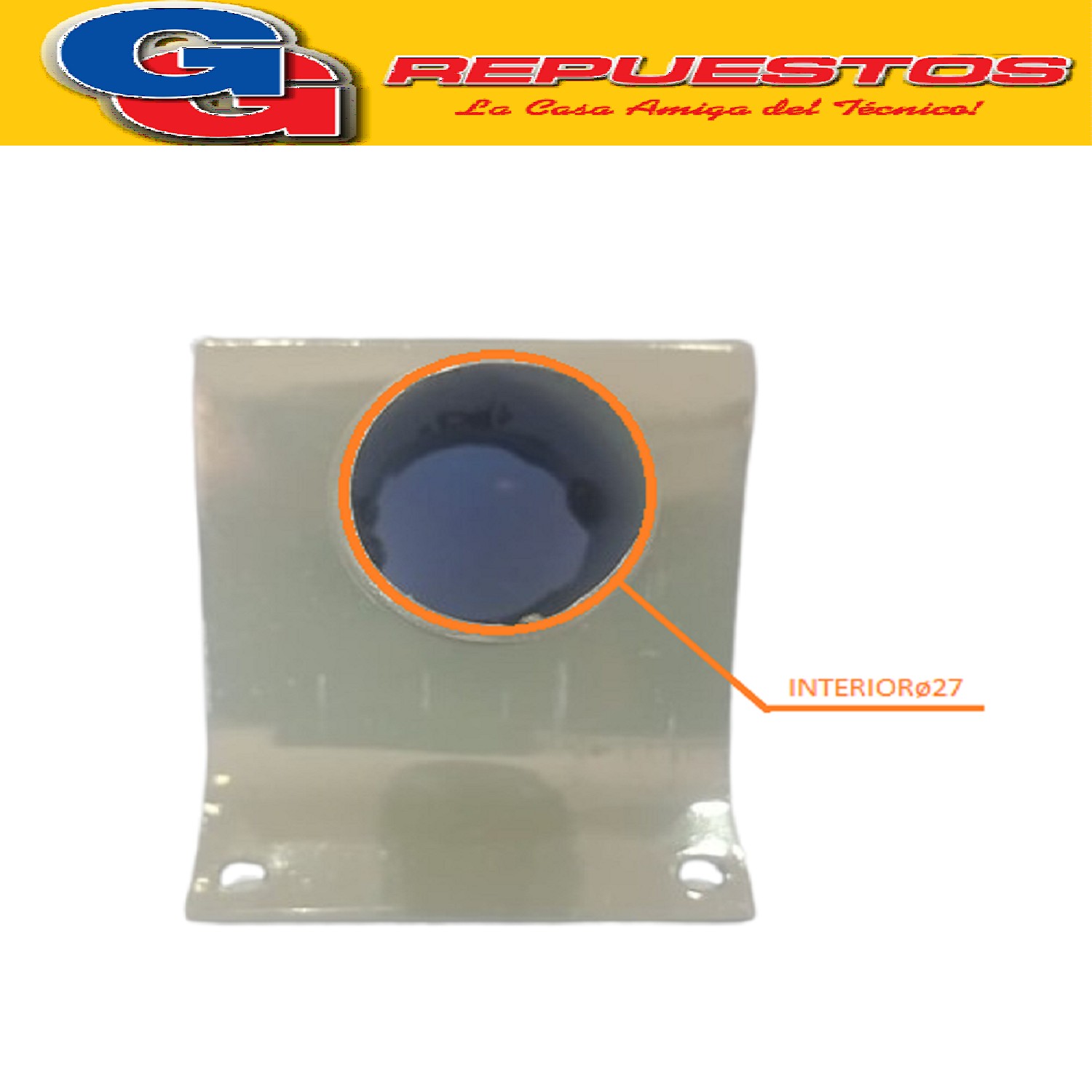 SOPORTE DE PARED CAÑO GRUESO VENTILADOR DIAMETRO DEL CAÑO 32 mm DIAMETRO EXTERIOR (COLORES GRIS Y BLANCO)