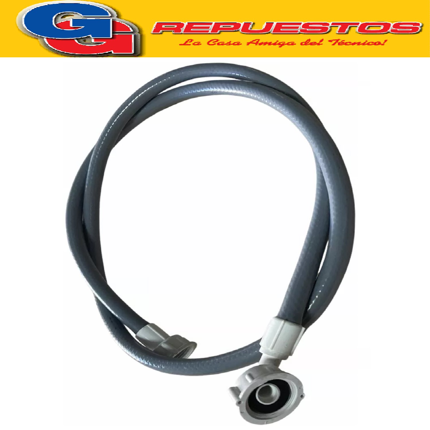MANGUERA CARGA 1,50 MTS GRIS BRAZIL PARA LAVARROPAS DREAN MA PARA  DREAN MABE- BOSCH- SIEMENS- ARISTON- PATRICK-ESLABON DE LUJO- WHIRLPOOL - MARSHAL- COVENTRY- PATRIOT- DREAN BLUE- DREAN NEXT- ZANELLA- GAFA- ELECTROLUX- AURORA- DIPLOMATIC- WHITE WESTINGHOUSE- KENDAL-DREAN GOLD- CANDY- LOINGVIE- GENESIS