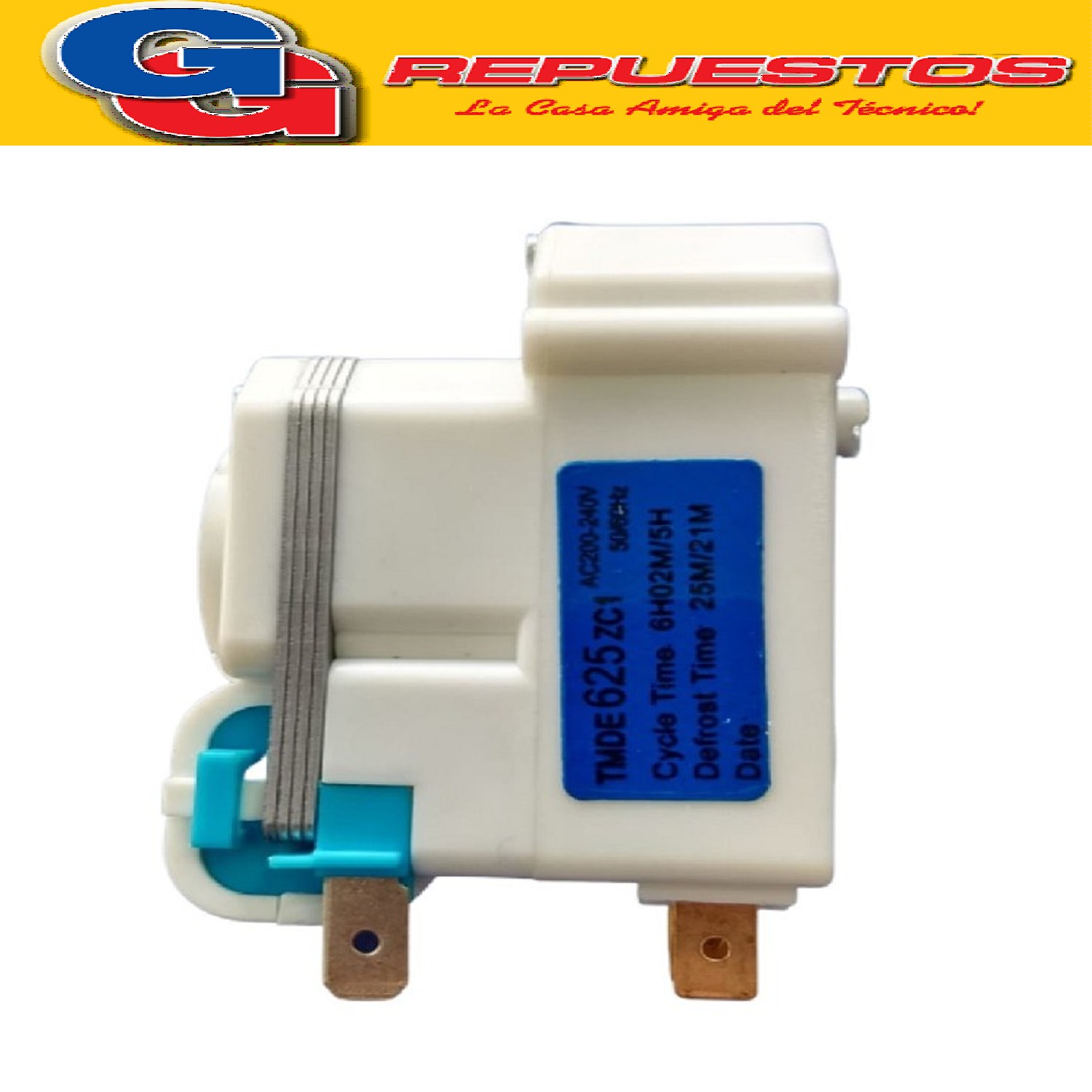 TIMER HELADERA NO FROST 6H 21-25MIN VDTP-625 220v-10A ARF430 
  REEMPLAZO GAFA HELADERA BlueStar