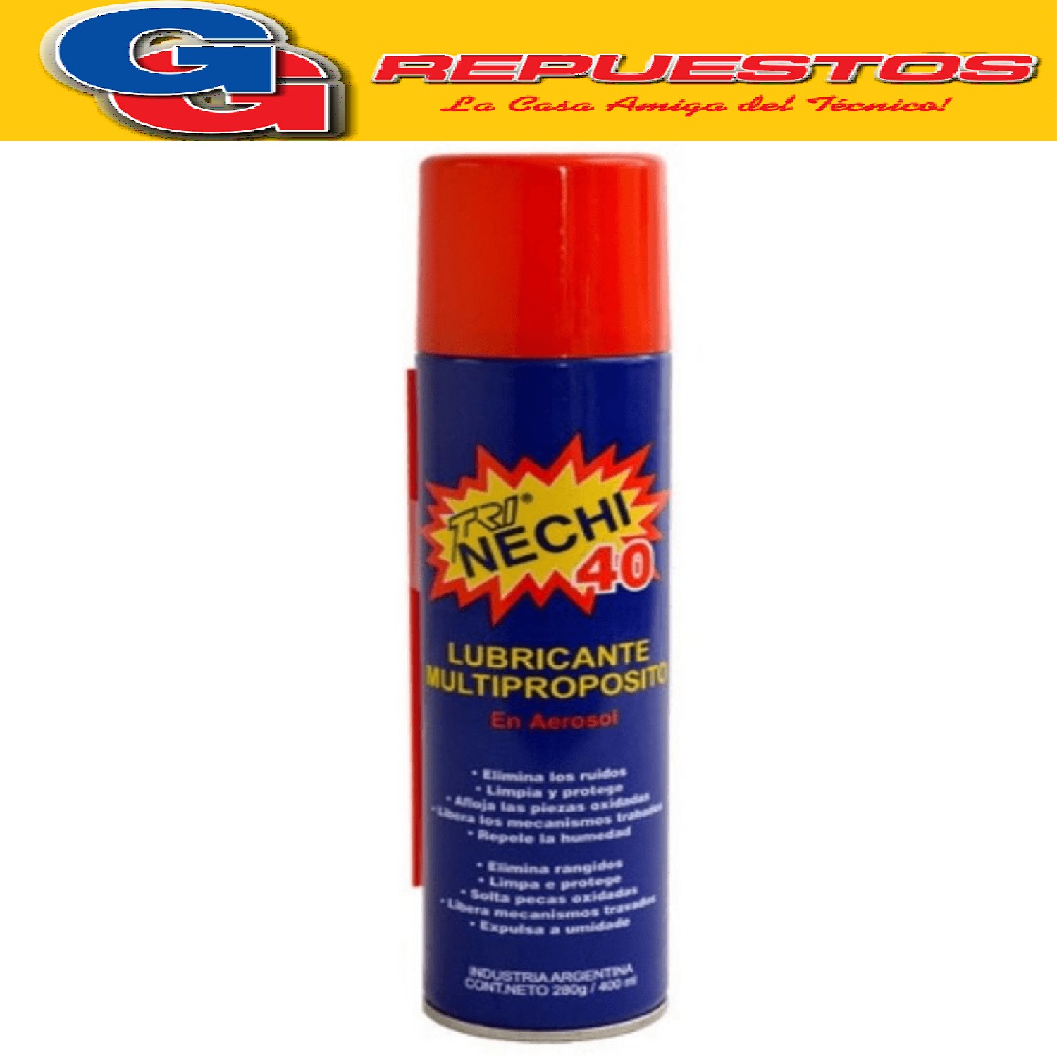 ACEITE MULTIUSO LUBRICANTE TRINECHI 40 400ml (FUFI - WD40) E N AEROSOL
