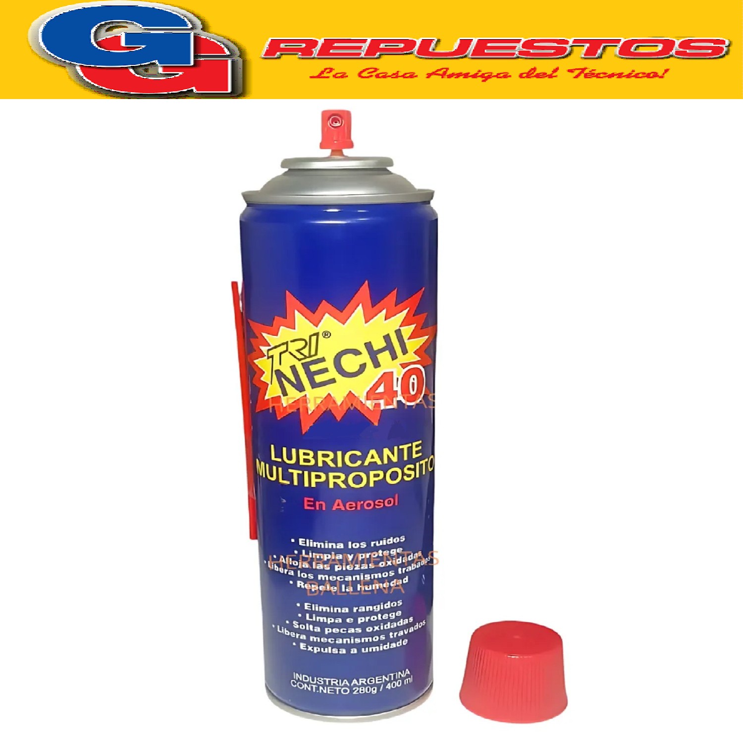 ACEITE MULTIUSO LUBRICANTE TRINECHI 40 400ml (FUFI - WD40) E N AEROSOL