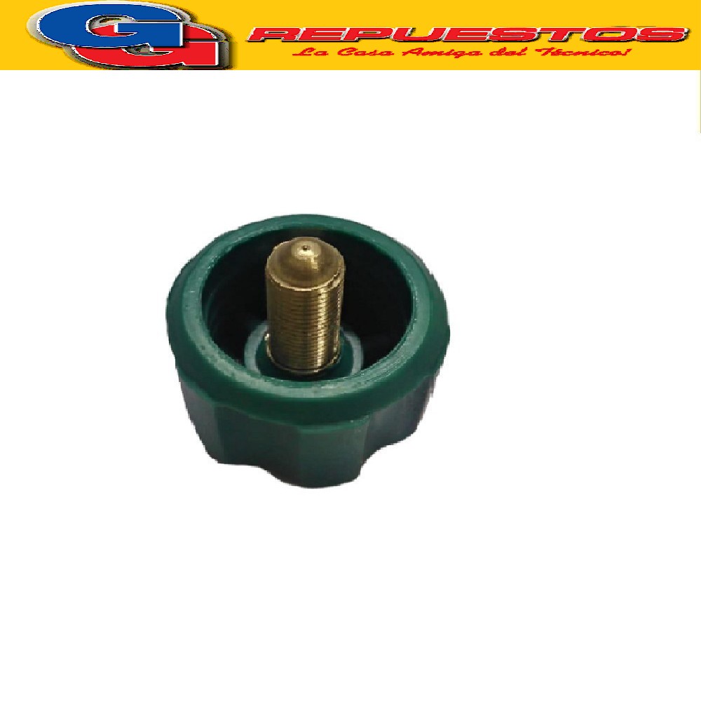 PERILLA PARA VALVULA REGULADORA DE OXIGENO O NITROGENO
 VIE NE EN COLOR VERDE O NEGRO  Y SE ENTREGA SENGUN DISPONIBILIDAD DEL COLOR EN STOCK  ROSCA 5/16 MICRO
