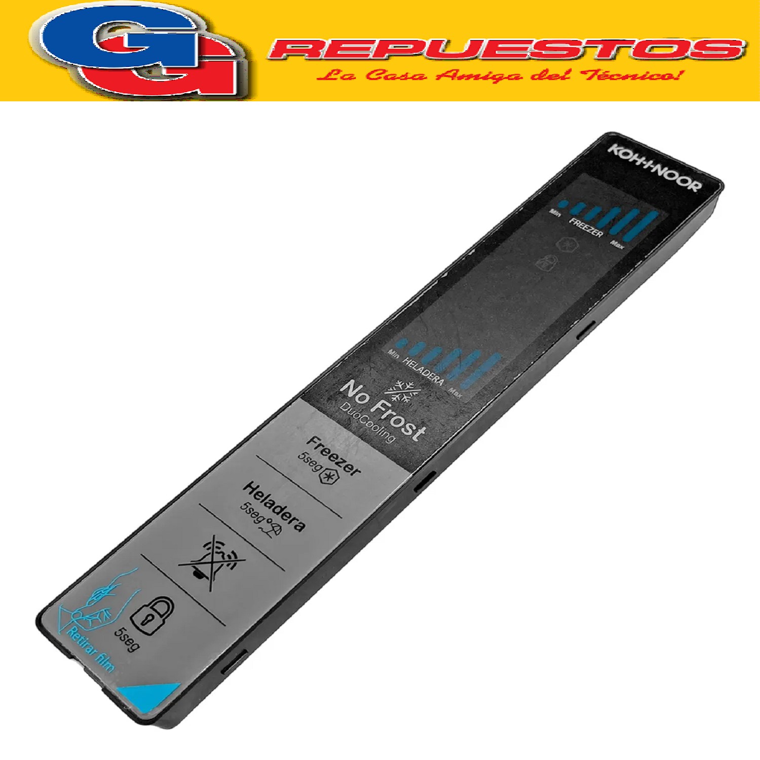 PLACA + DISPLAY PARA HELADERA NO FROST KOHINOOR  KHDF42DI/9  INVERTER KHDA42DI/9	REF.CONG.DUOCOOLING KOHINOOR INVERTER ACERO TK KHD42DI/9 KHDB42DI/9 KHDF42DI/9 PLAQUETA CON PANEL ORIGINAL INVERTER