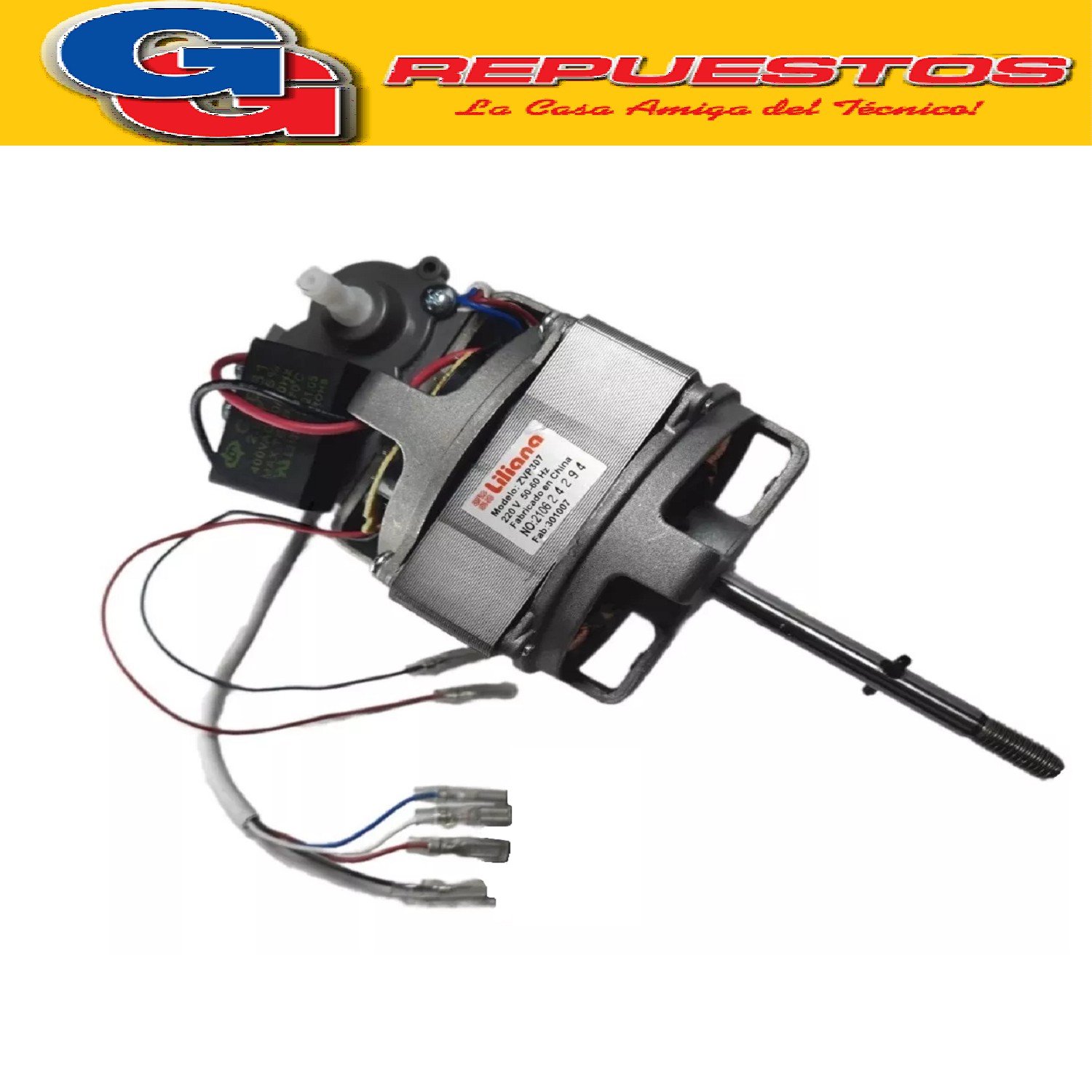 MOTOR PARA VENTILADOR DE 16 PULGADAS LILIANA ORIGINAL 220V   50-60Hz MODELO: ZVP4305  PARA AXEL - LILIANA - MORRIS - SIGMA - STANDAR ELECTRIC COMPATIBLE CON LOS MODELOS  VP16P / VSOC16 / VSOP16 / VE4000 MOTOR OSCILANTE