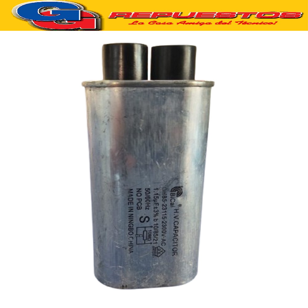 CAPACITOR MICROONDAS 1.15 UF 2100V (CON DETALLES)