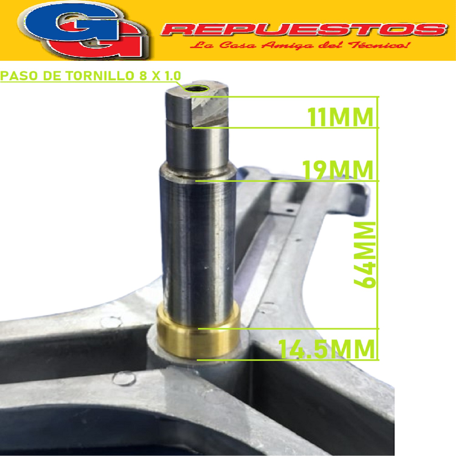 EJE SOPORTE TAMBOR LAVARROPAS PARA ELECTROLUX  1000-07 04/05 EW800 -EW801-EW806-EW807-EW703-EW506 de 800rpm-EW1000-EW1007-EW506 de 500rpm -WHITE WESTINGHOUSE WW105ATW (1000rpm) Note descrittive: Punta 11x20mm
Boccola D.30 mm Bush D.30 mm WM 50 FRIGIDAIRE PASO DEL TORNILLO 8 X 1.0mm