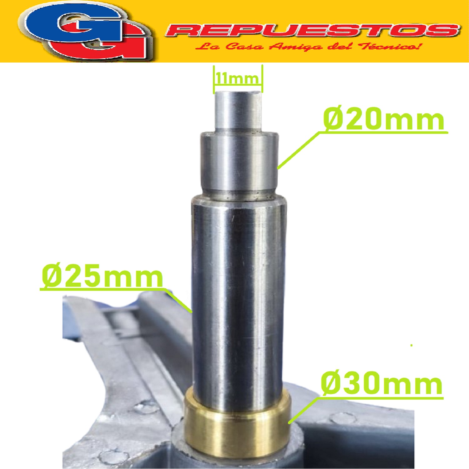 EJE SOPORTE TAMBOR LAVARROPAS PARA ELECTROLUX  1000-07 04/05 EW800 -EW801-EW806-EW807-EW703-EW506 de 800rpm-EW1000-EW1007-EW506 de 500rpm -WHITE WESTINGHOUSE WW105ATW (1000rpm) Note descrittive: Punta 11x20mm
Boccola D.30 mm Bush D.30 mm WM 50 FRIGIDAIRE PASO DEL TORNILLO 8 X 1.0mm