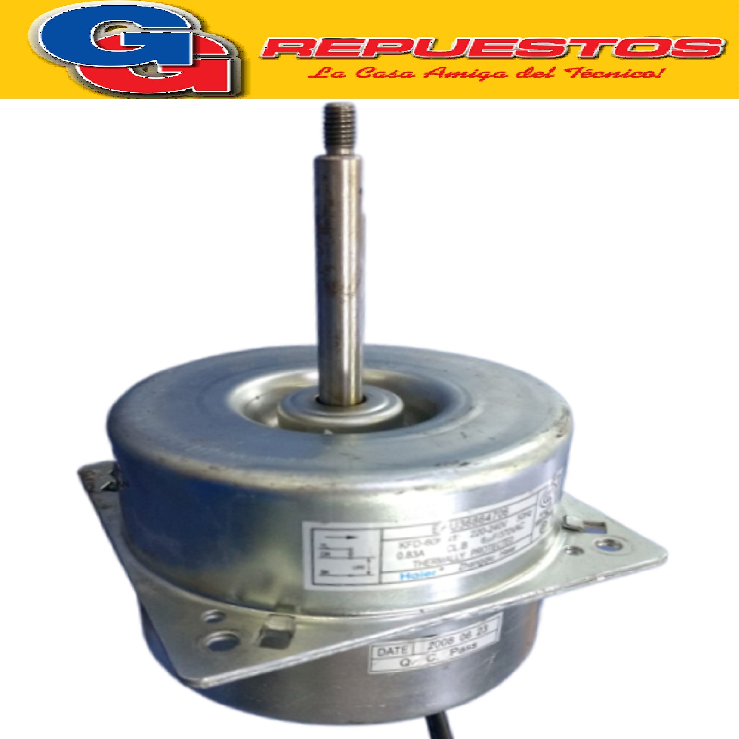 FORZADOR MOTOR CONDENSADOR AIRE ACONDICIONADO KFD-60KG1 220V 0.83A 50HZ CAPACITOR 6UF EAU36864706 PARA AIRE SPLIT
