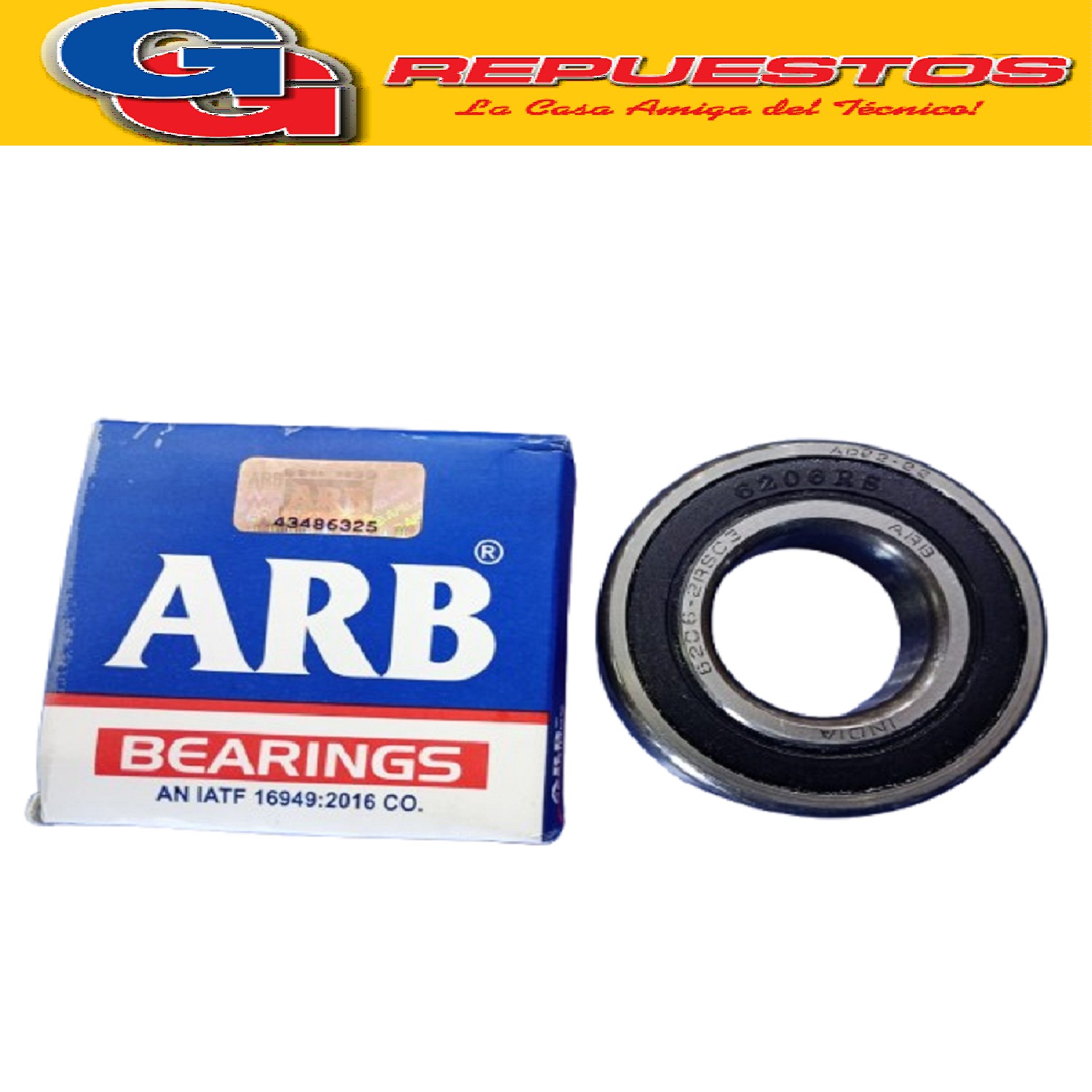 RULEMAN 6206 2RS 30 mm x 62 mm x 16 mm ARB URB