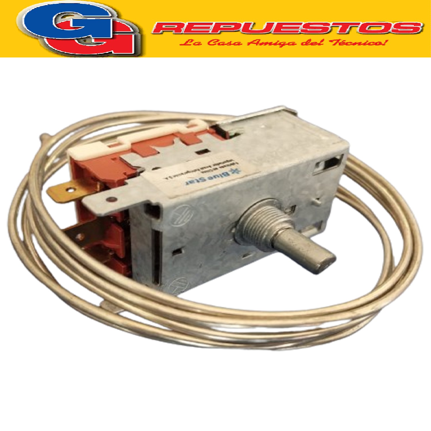 TERMOSTATO HELADERA BlueStar-K59L2590-ARB354/357/338  (+4/-1 6+4-28) 3 CONTACTOS MEDIA CAÑA CAPILAR 1.20 MTS REEMPLAZA AL KDF26.1 DE GAFA HELADERA 2 FRIOS WHIRLPOOL ARB354/Avant-ARB355-ARB357/Avant
-ARB361-ARB389/Avant-ARB390-ARB405-ARB752-ARB760-ARB761-ARB762-ARB769-ARB770-ARB301-ARB781-ARB780-ARB771-ESLABON DE LUJO RD36-RD30
CONEXION: 6 LINEA-  4 COMPRESOR- 3 RESISTENCIA