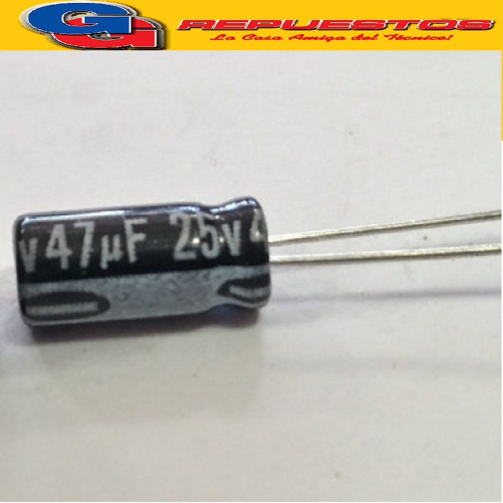 CAPACITOR ELECTROLITICO 4.7uFX25V PATA LARGA
