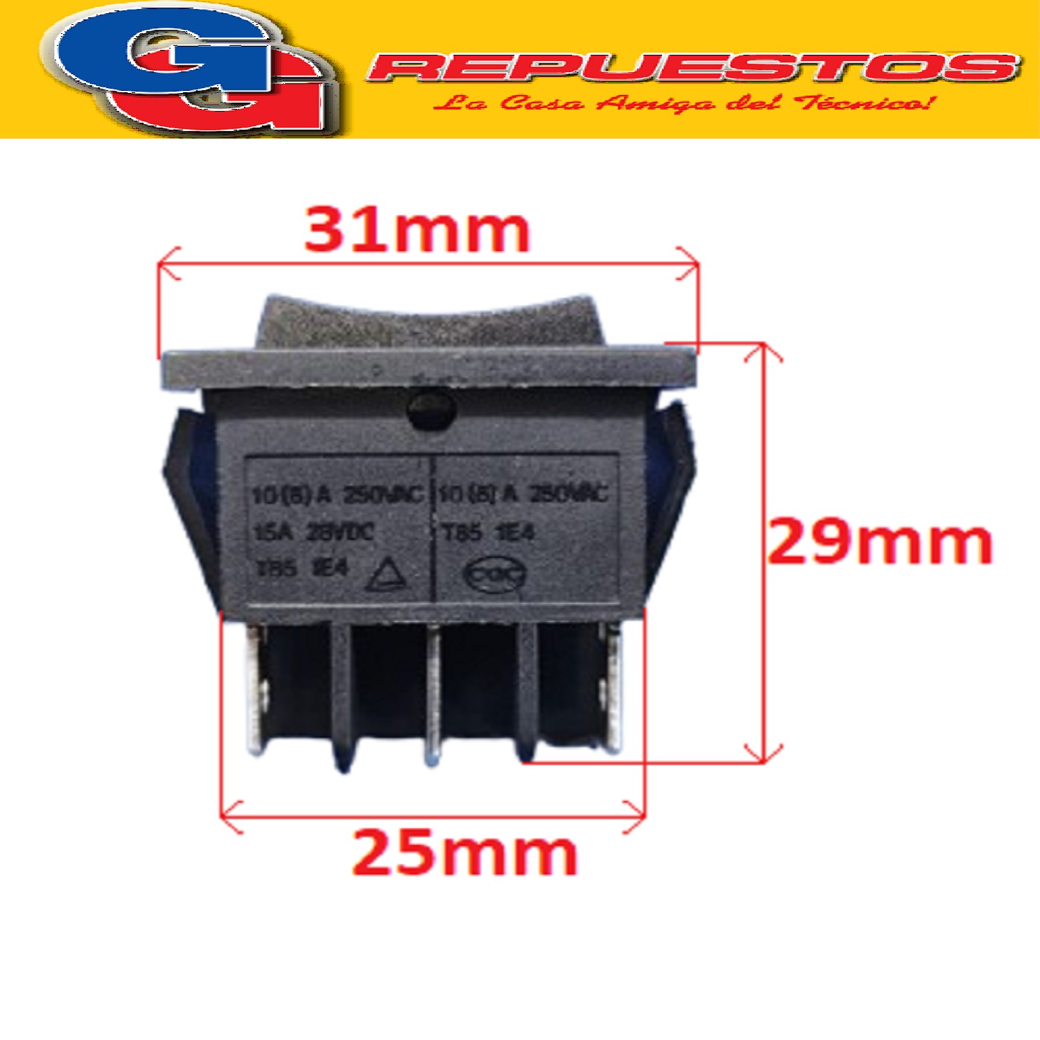 LLAVE PUNTO MEDIO 6 CONTACTOS PARA ESTUFAS LILIANA LLAVE BIPOLAR LLAVE INTERRUPTORA 3 PUNTOS 2 VIAS KDC-A06-B41
Aplicable a: RMIC15 / RMIC20T / CM016 / CI440 / CM018 / CM500 / TC10 / RMIC30 / RMIC30T / CIG100 / CIGF200 / CI640 / CM700 / PPV400 / XRMIC15 / XCMIC20T / FTP530 / TF150 / PPV200 / PTC617 / CFM717 / M-TH / CI650 / 10 AMPER 250 VOLT ZZCI4493