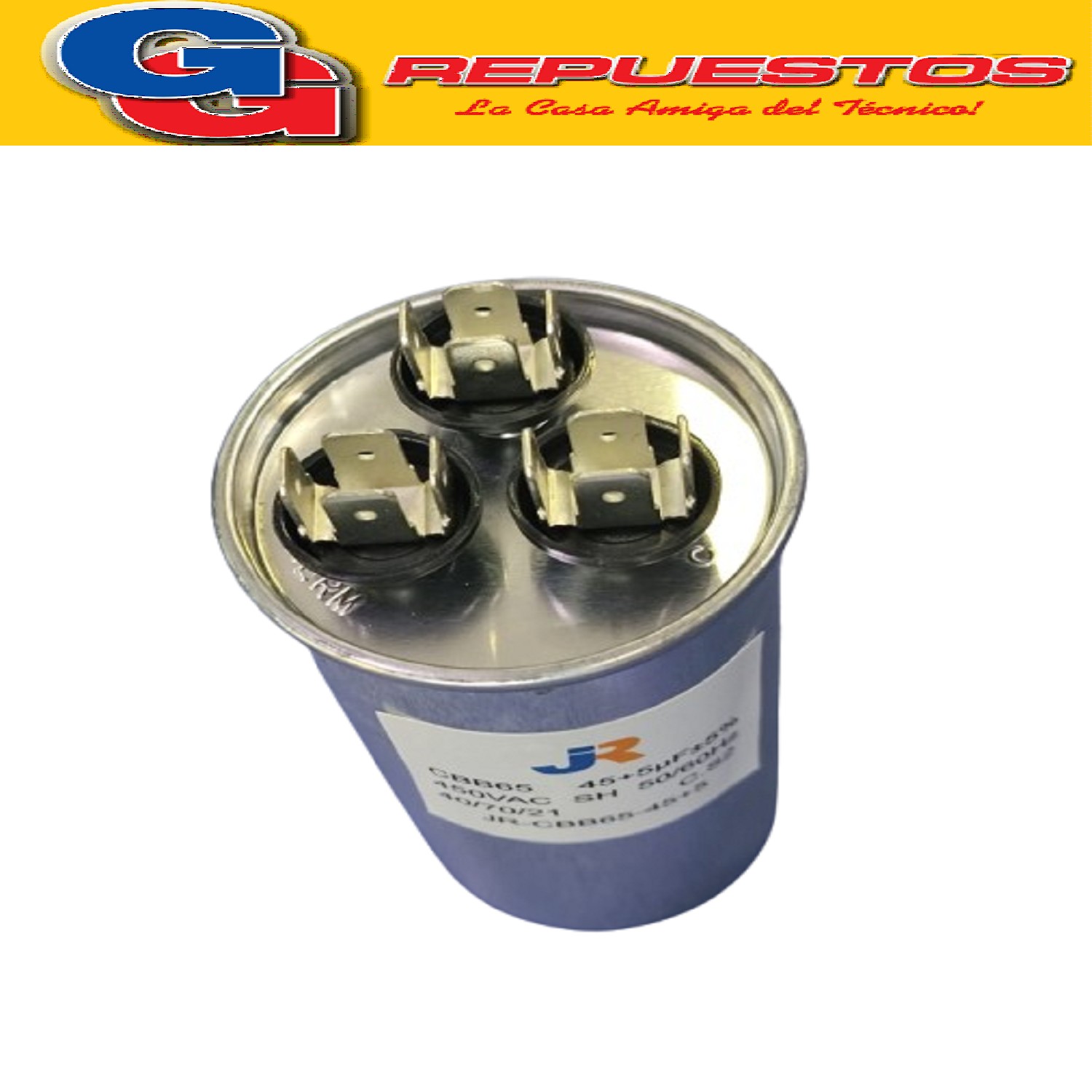 CAPACITOR DUAL DOBLE SICAP 45 + 5 PARA AIRE ACONDICIONADO