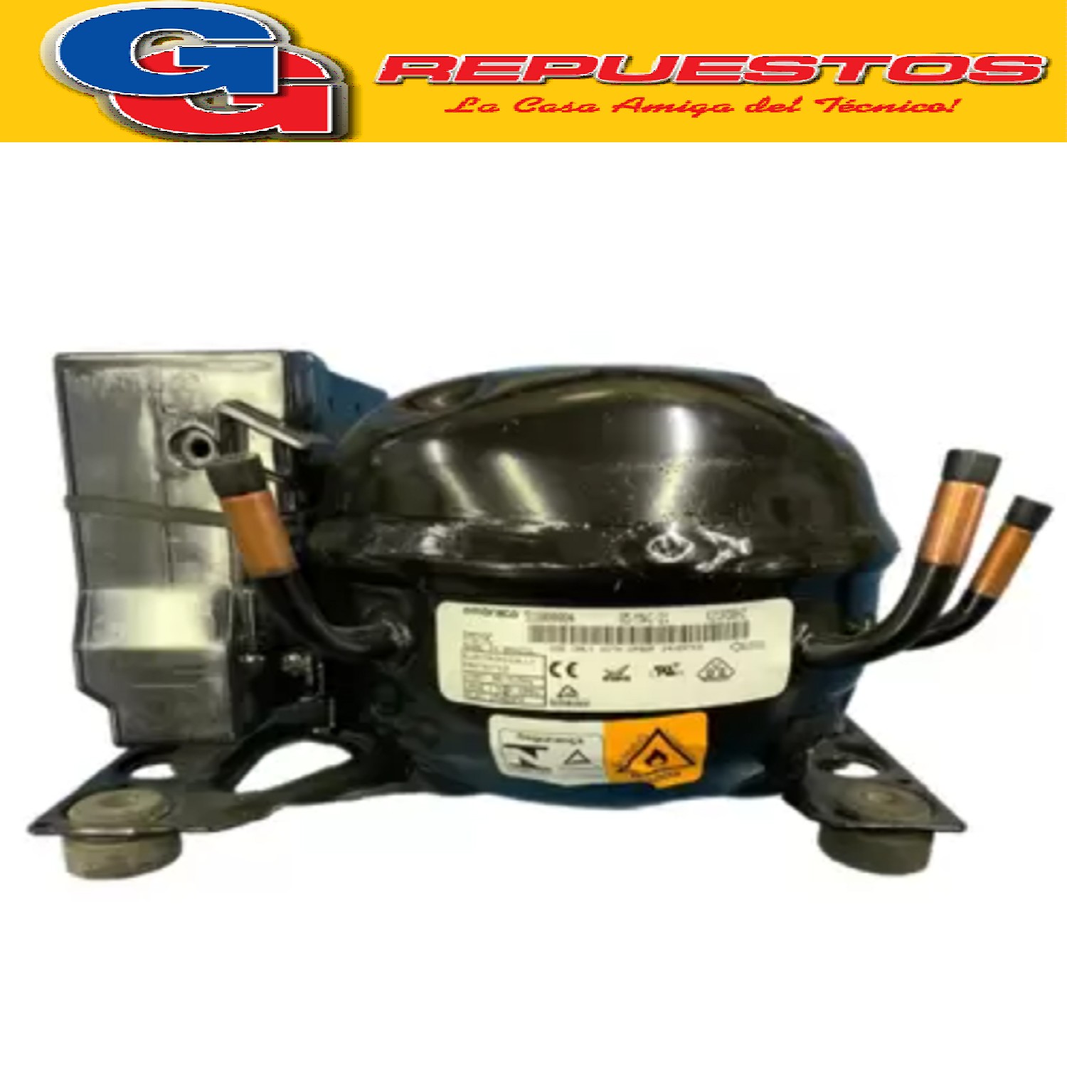 MOTOCOMPRESOR 1/5 HP EMBRACO FMSY9C 220/50 RK R600 INVERTER  MOTOCOMPRESOR EMBRACO  (DROP - IN) PLAQUETA INVERTER PARA FREEZER ETERNITY FGHI100B-S FGHI200B-M FGHI300B-L