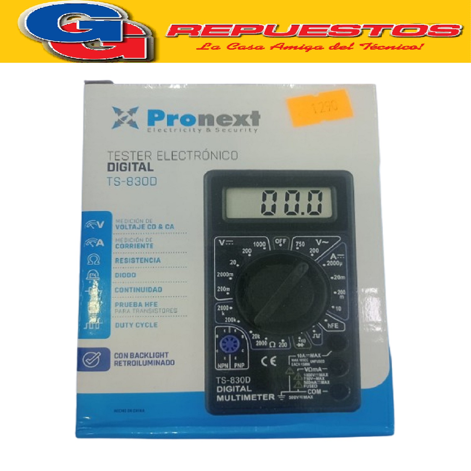 TESTER DIGITAL DT820D-DT830D-TS830D