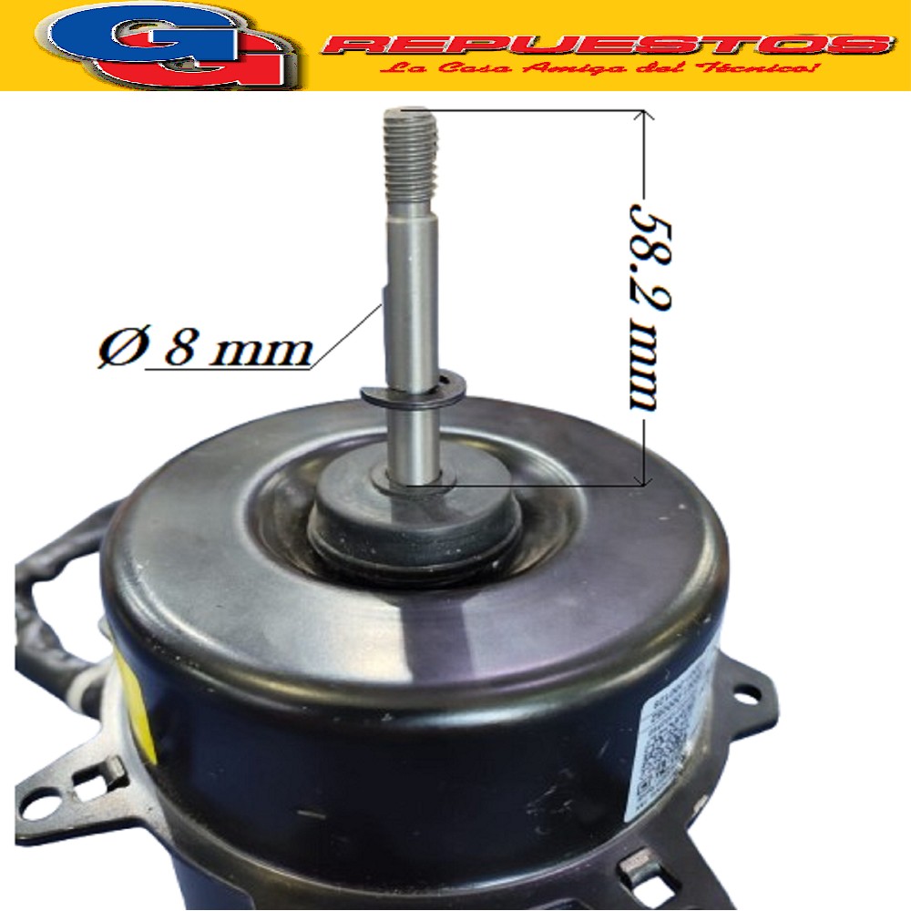 FORZADOR MOTOR CONDENSADOR AIRE ACONDICIONADO SPLIT4 Y5S613B 817L 208-240V 50HZ 6P CL:B 25W 0.35A 860RPM SENTIDO DE GIRO ANTIHORARIO