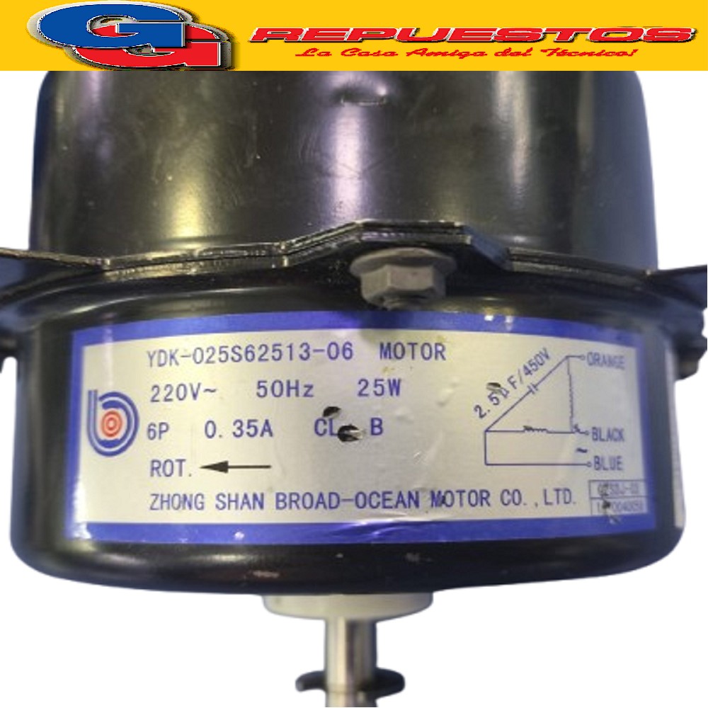 FORZADOR MOTOR CONDENSADOR AIRE ACONDICIONADO SPLIT YDK-025S 62513-06