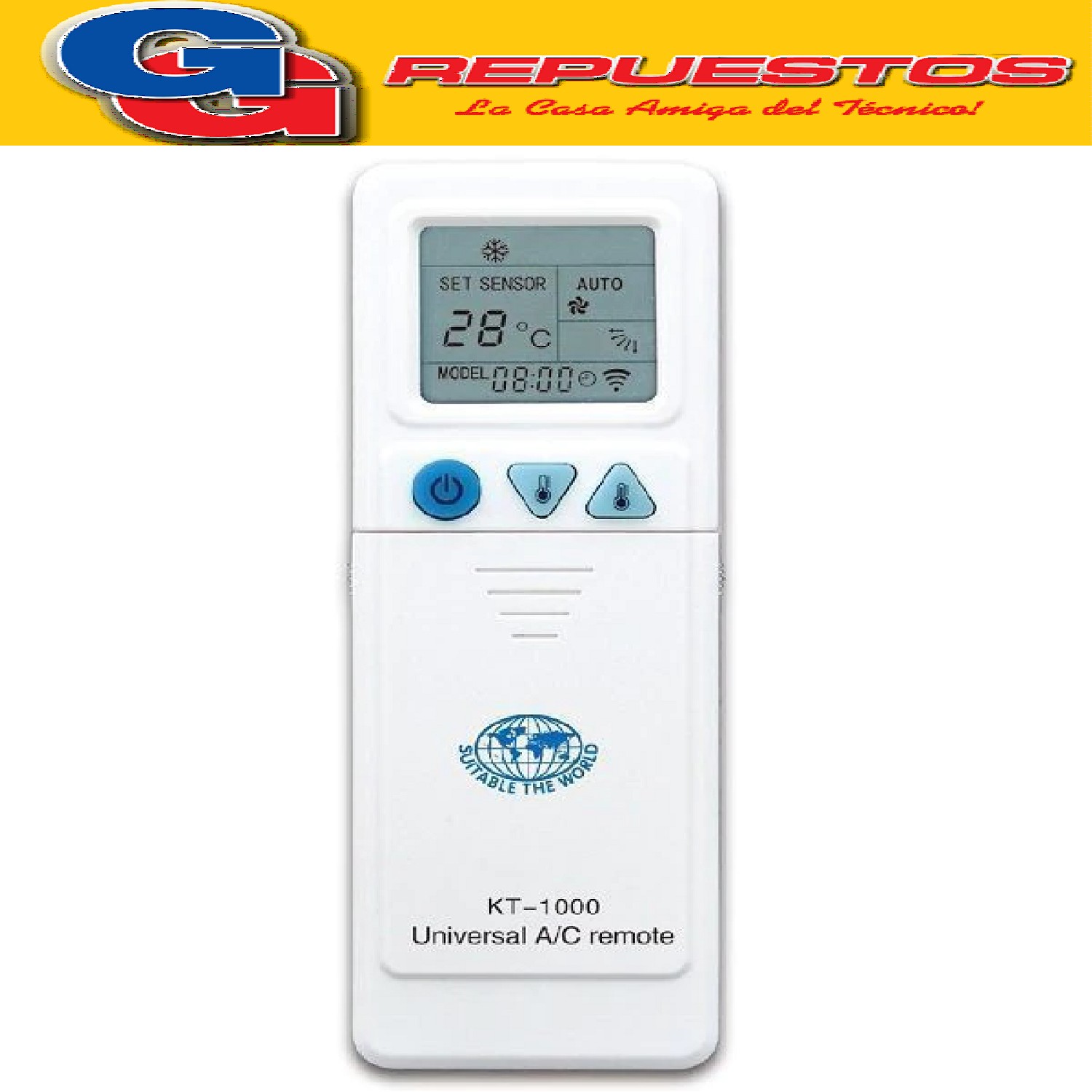 CONTROL REMOTO AIRE ACONDICIONADO KT-1000  UNIVERSAL