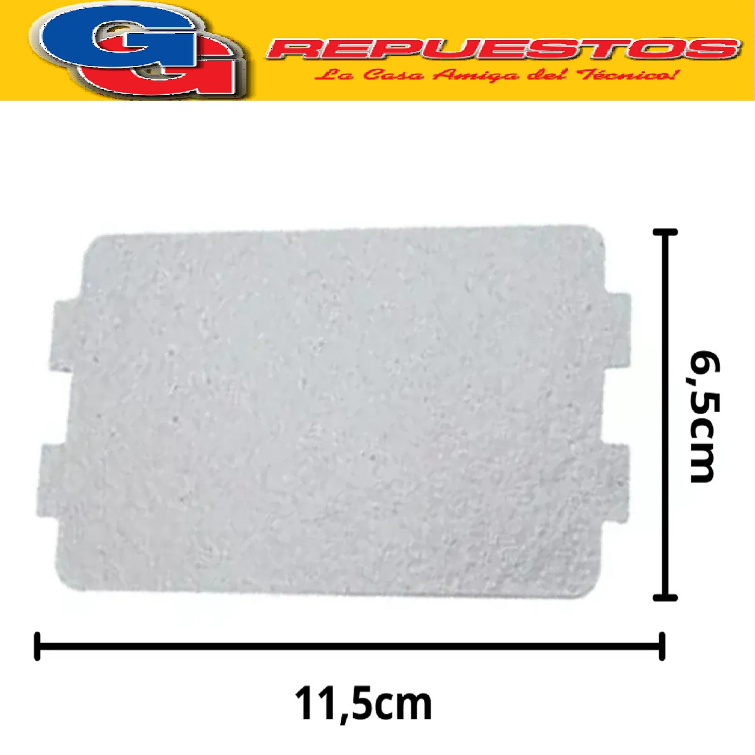 MICA PARA MICROONDAS 11,5 X 6,5 CON 4 OREJAS