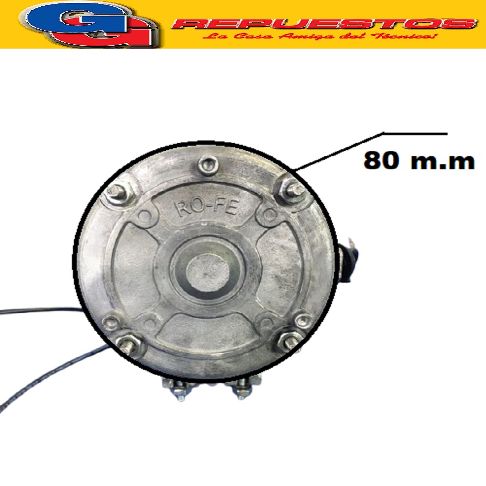 MOTOR FORZADOR REDONDO NACIONAL RO-FE PARA PALA DE 25 CM 250 DOS RODAMIENTOS. F(c/adaptador) c/base