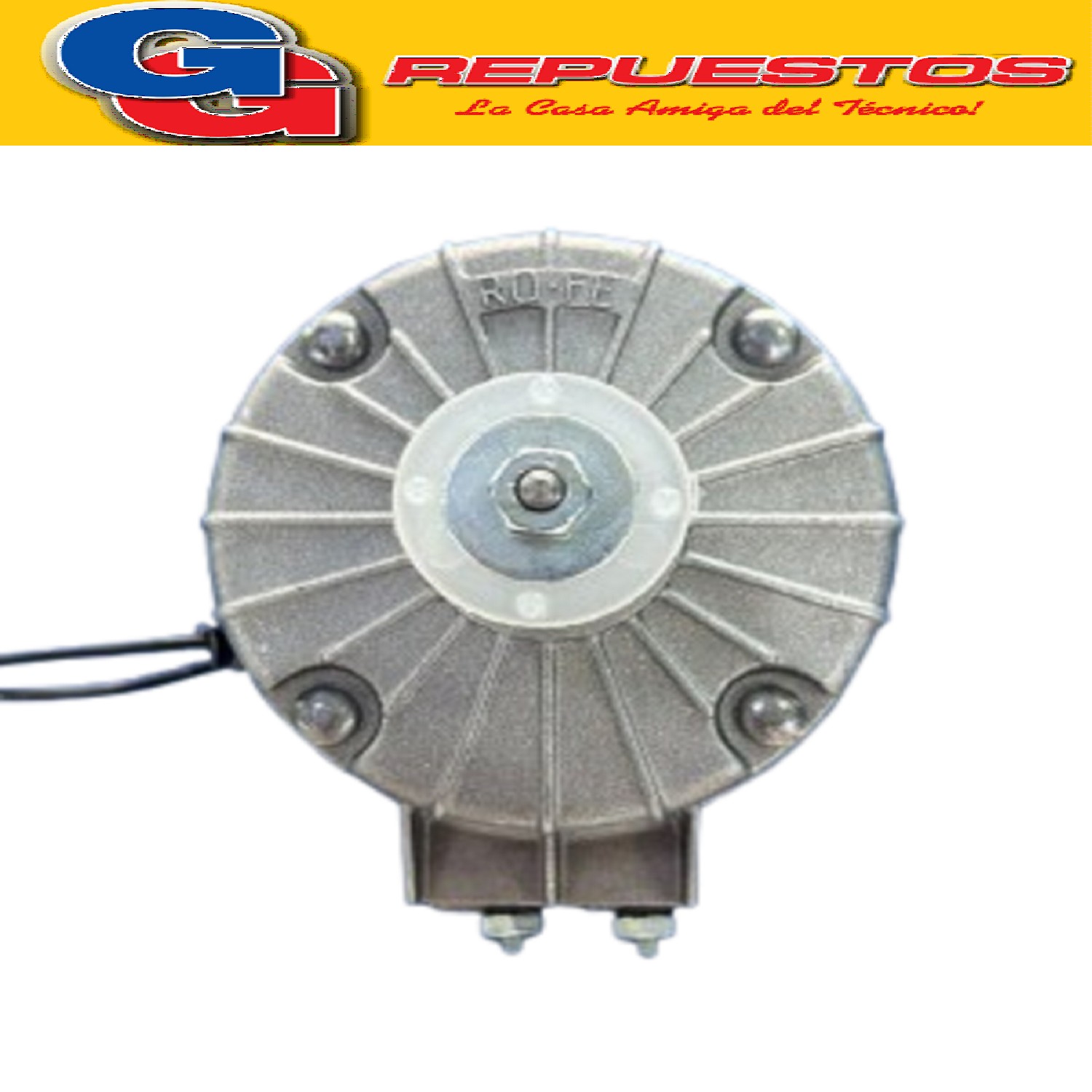 MOTOR FORZADOR REDONDO NACIONAL RO-FE PARA PALA 20 CM CON DO RODAMIENTOS. F (c/adaptador) c/base