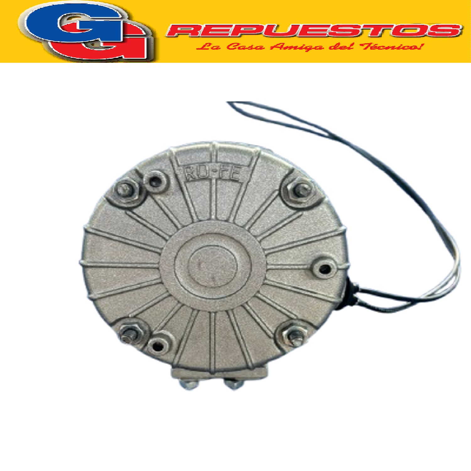 MOTOR FORZADOR REDONDO NACIONAL RO-FE PARA PALA 20 CM CON DO RODAMIENTOS. F (c/adaptador) c/base