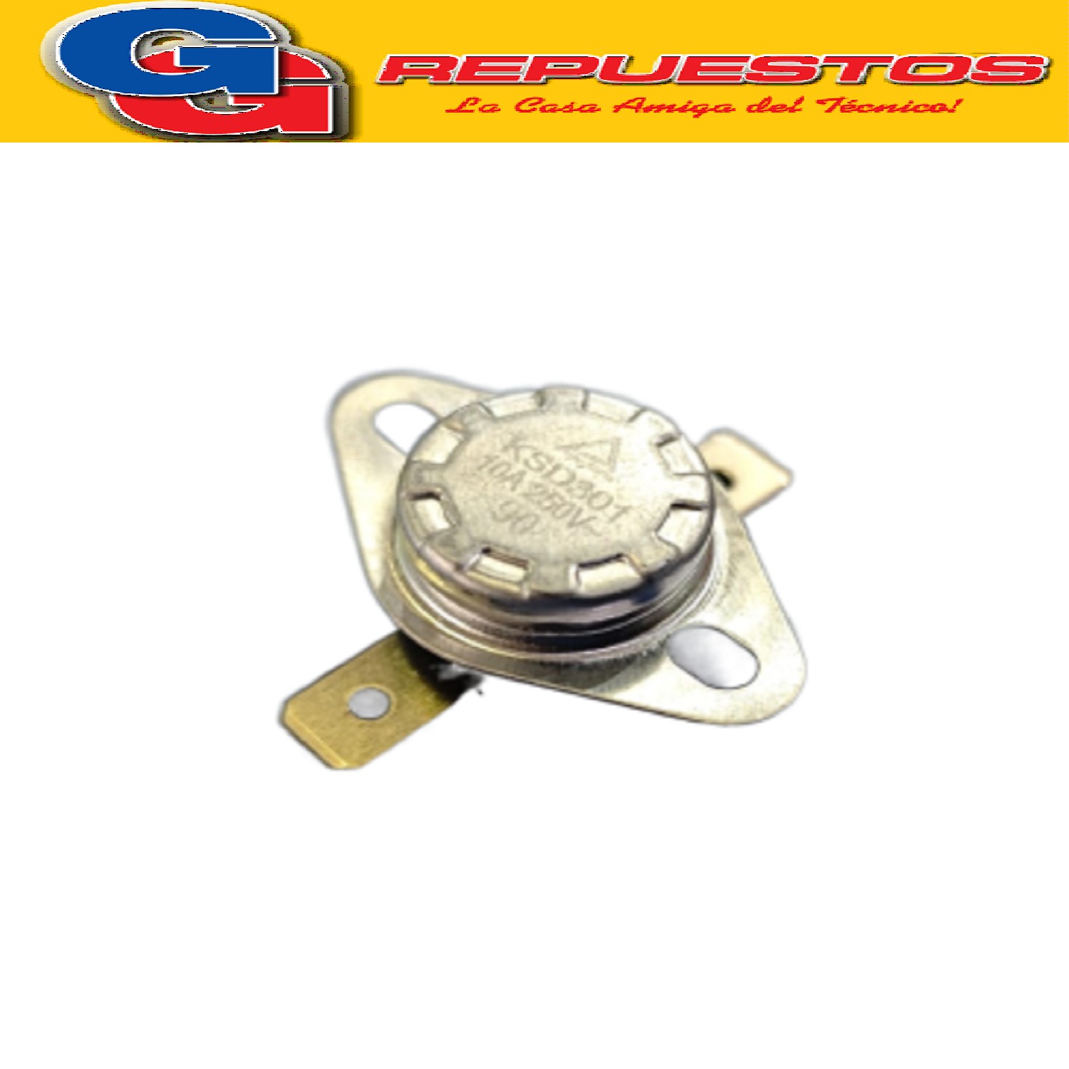 TERMOSTATO FIJO 90ºC PARA CALOVENTOR CONVECTOR TURBOFORZADOR PANEL RADIANTE PANEL DE VIDRIO VARIOS CALENTADORES LILIANA COMPATIBLE CON LOS MODELOS CM018 / CM500 / TC10 / TF120 / TF130 / TH100 / RMIC30 / RMIC30T / CIG100 / CIGF200 / CM700 / CFM720 / PPV400 / PPV500 / PPV510 / HAL40A / HAL40G / HAL40GF / PPV200 / CFB17 / CI090 / CFM717 / CNN17 / CNG17 / PPV300 / TCV100 / CI080 / CON10 / CON20 / TCV110D / CIF150 / C-DB01 / CFM730 / TCV120 / M-TH / C-TH / CIG100N / CNWB01 250V 10A KSD301 ZZCM3230