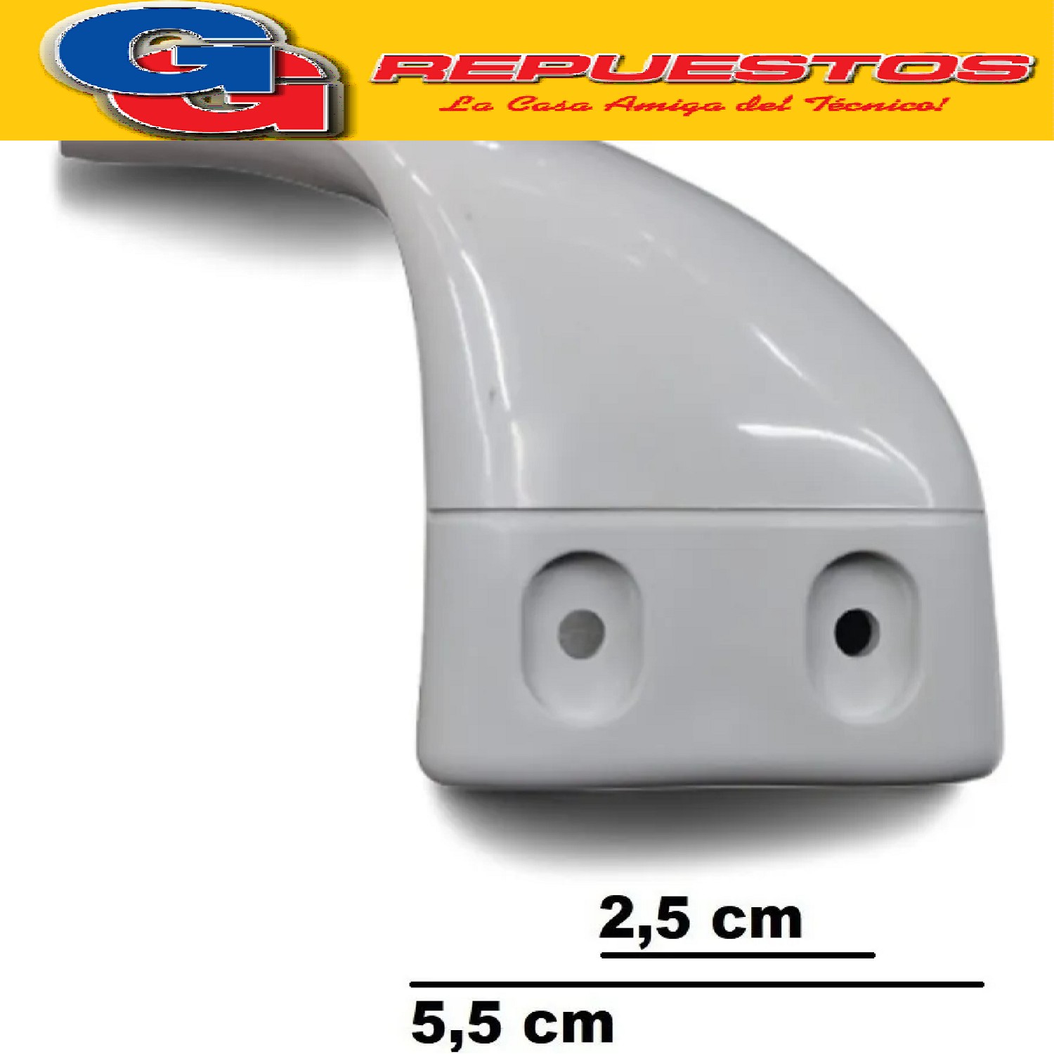 MANIJA SUPERIOR PARA PUERTA DE HELADERA COLUMBIA HTF2434/E  HTF 2434/F HTF 2434/G HTF 2434/H HTP 2434/F HTP 2434/G HTP 2434/H KOHINOOR Y COLUMBIA 
HTF 2334/E HTF 2334/F HTF 2334/G HTF 2334/H HTP 2334/F HTP 2334/G HTP 2334/H HTC 2324/F ; HTC 2324/G ; HTF 2294/F , HTF 2294/G ; HTF 2294/H ; HTF 2334/F ; HTF 2334/G ; HTF 2334/H ; HTF 2434/F ; HTF 2434/G ; HTF 2434/H ; HTN 2414/F