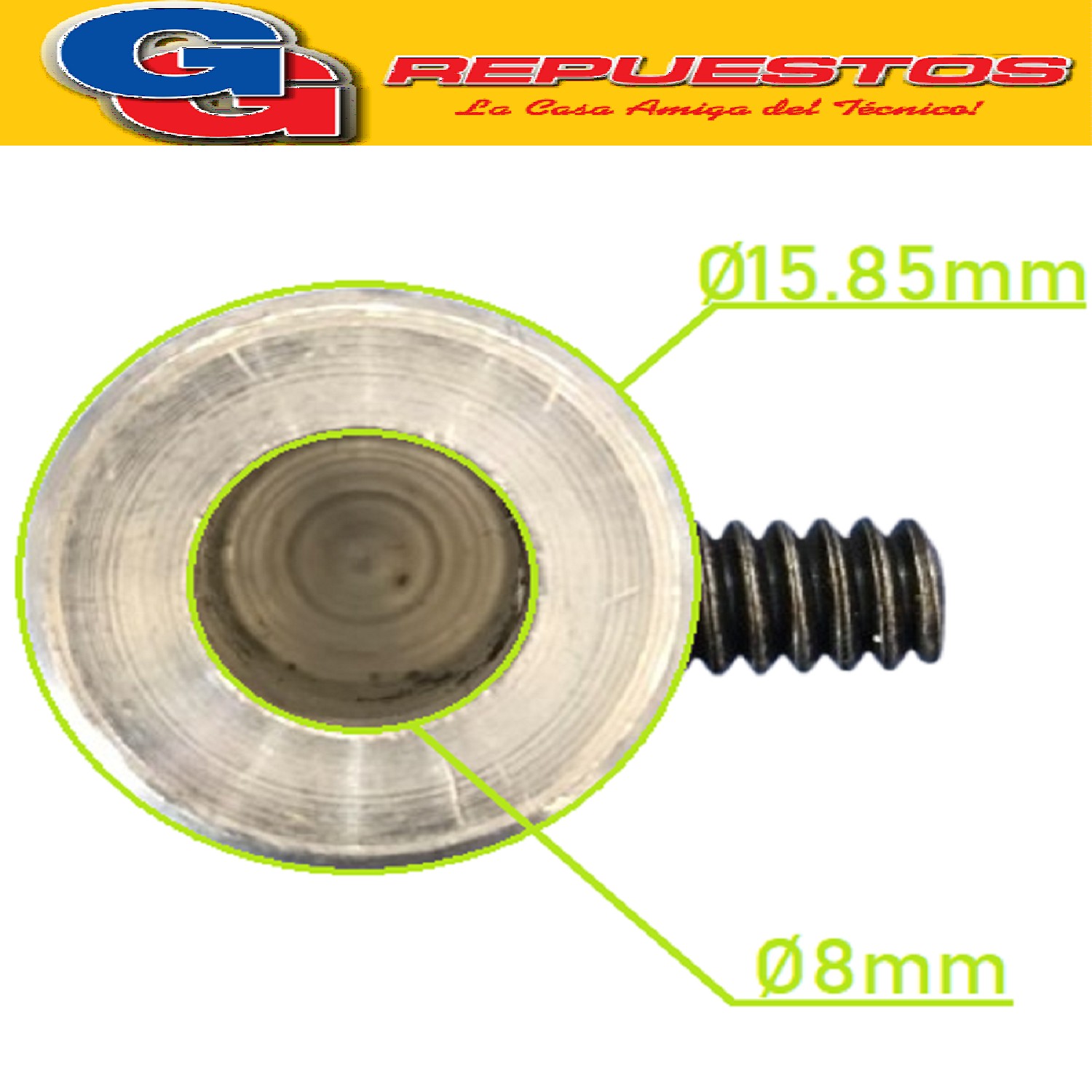 PROLONGADOR BUJE TURBINA PARA FORZADOR SPLIT PARA EJE 8 MM L ARGO TOTAL 6 CM PROLONGADOR DE ALUMINIO RAPTOR TOOLS