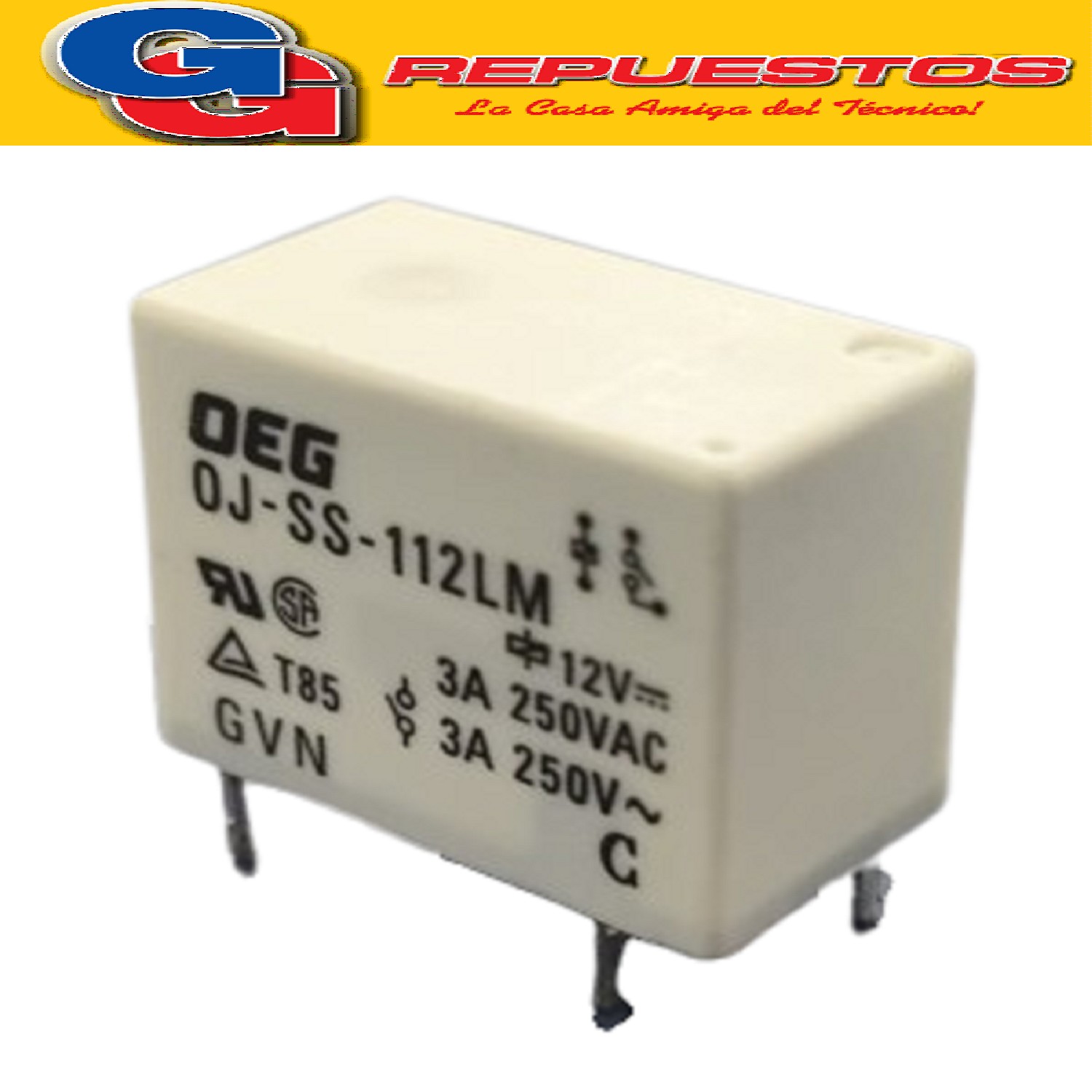 RELAY RE909 12 VOLTA 5A