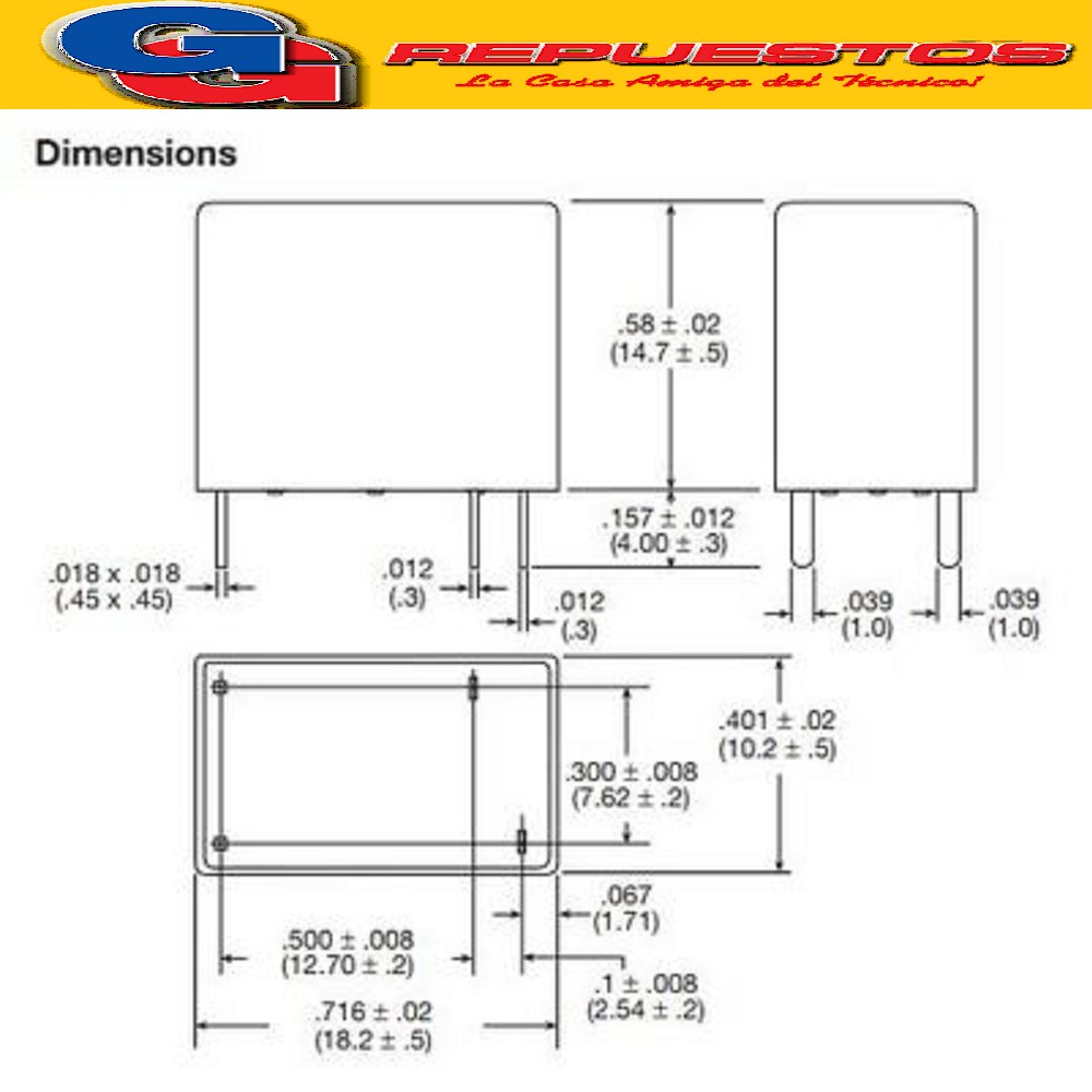 RELAY RE909 12 VOLTA 5A