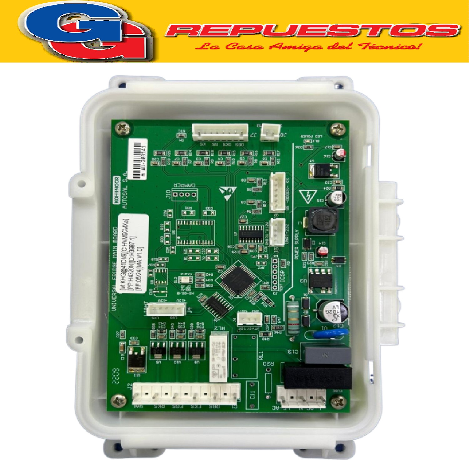 PLACA + DISPLAY PARA HELADERA NO FROST KOHINOOR KHGA41DI/9 O RIGINAL INVERTER  KHGA41DI/9 REF.-CONG.DUO COOLING INVERTER KOHINOOR ACERO KHGF41DI/9 HELADERA COMBI 417LTS NEGRA ACERADA INVERTER, NO F. PLAQUETA CON PANEL PARA HELADERA INVERTER