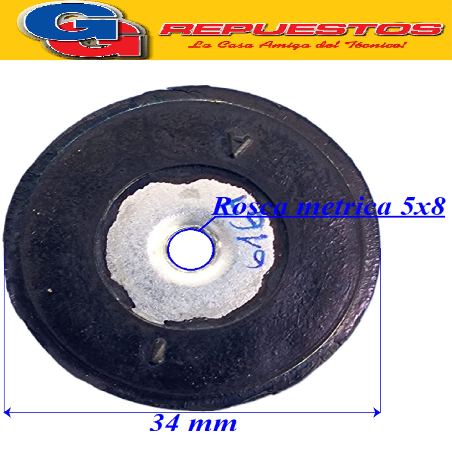 CARDAN DE GOMA PARA LICUADORA LILIANA AM230 AM233 AM236 DE GOMA CON ROSCA DE 4.2 MM SENTIDO HORARIO ZZAM4485