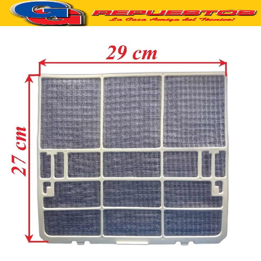 FILTRO SIMPLE AIRE ACONDICIONADO SPLIT 29X27 VARIAS MARCAS