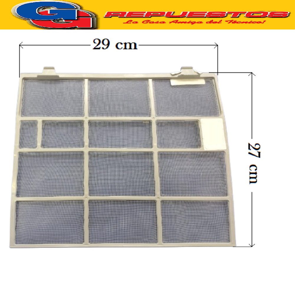 FILTRO SIMPLE AIRE ACONDICIONADO SPLIT 29X27 VARIAS MARCAS