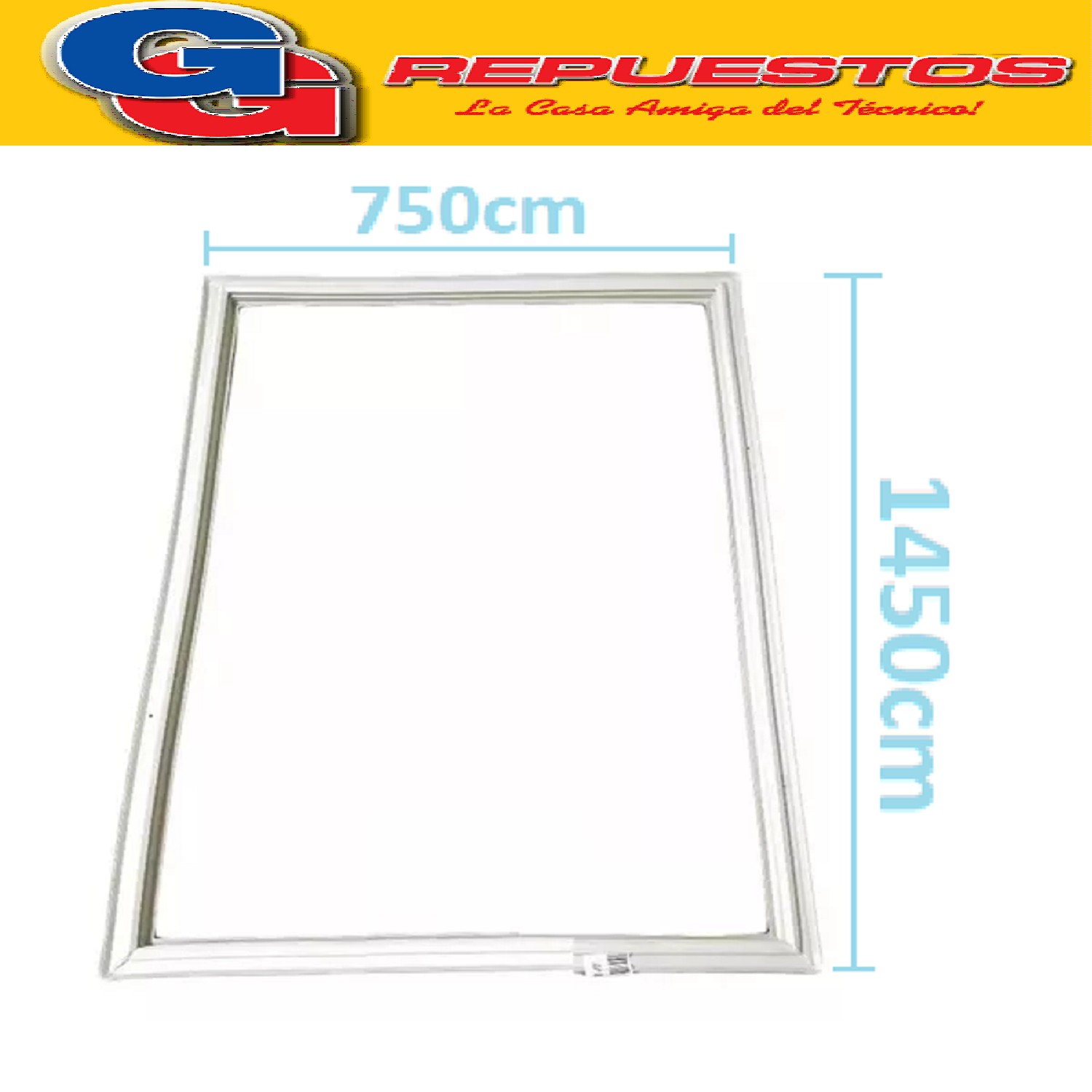 BURLETE PARA HELADERA Ang. P/1095 1450 x 750mm. SOFT BLANCO  A TORNILLO