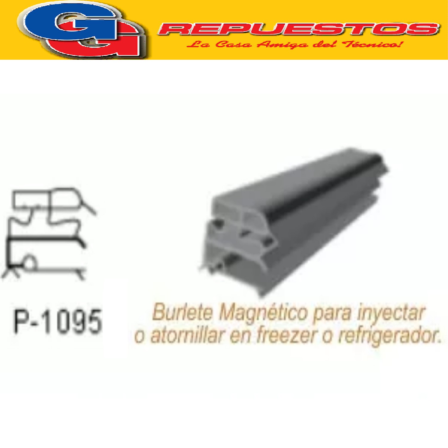 BURLETE PARA HELADERA Ang. P/1095 1450 x 750mm. SOFT BLANCO  A TORNILLO
